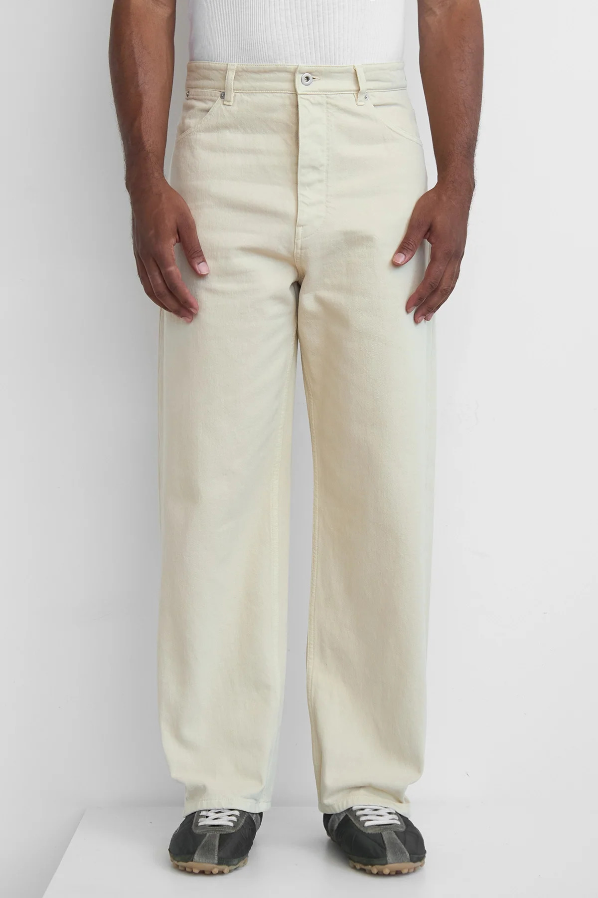 Jil Sander Relaxed Denim Trouser Oat - 3