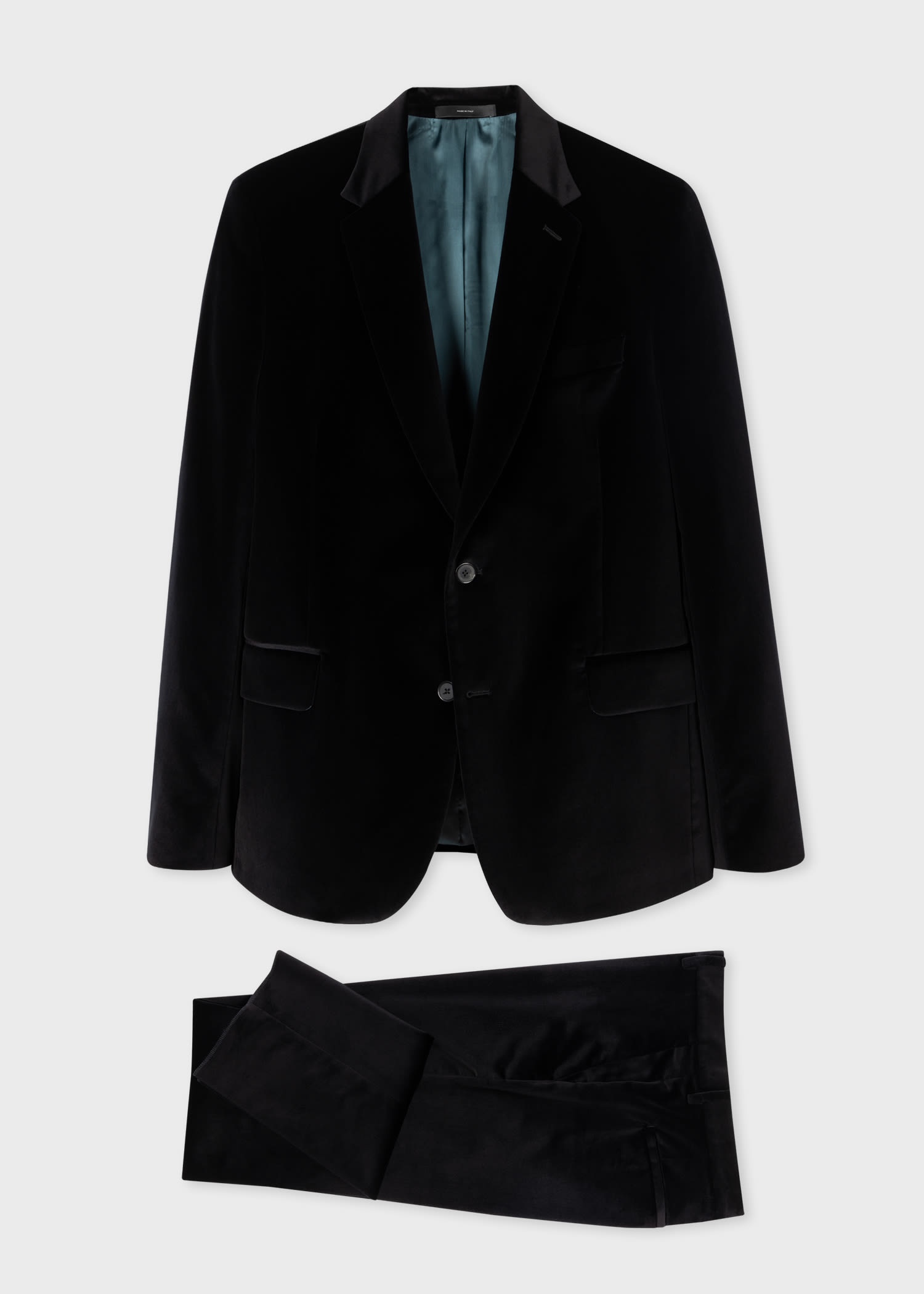 The Kensington - Slim-Fit Black Velvet Suit - 1