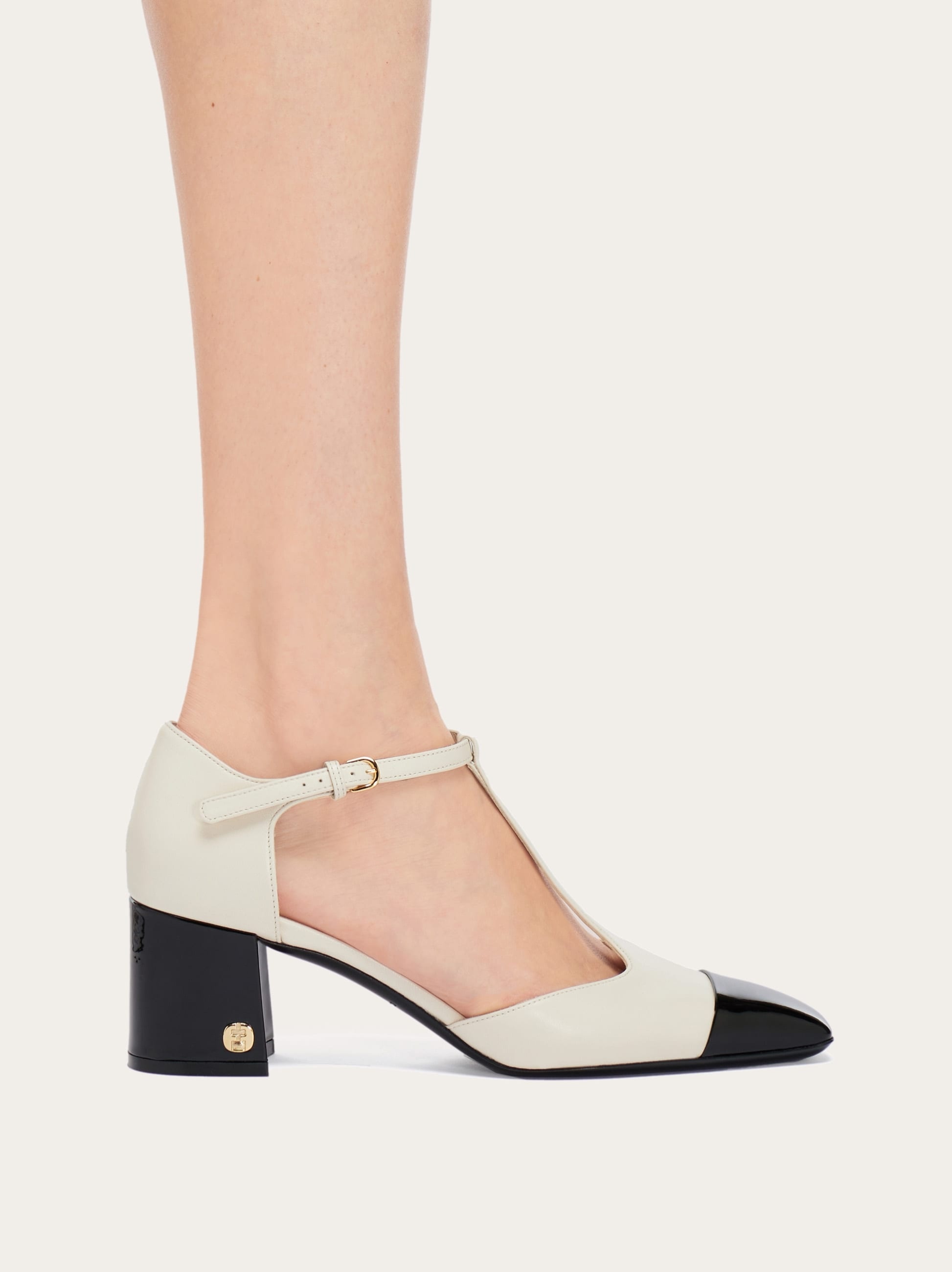 Chunky heel T-strap pump - 3