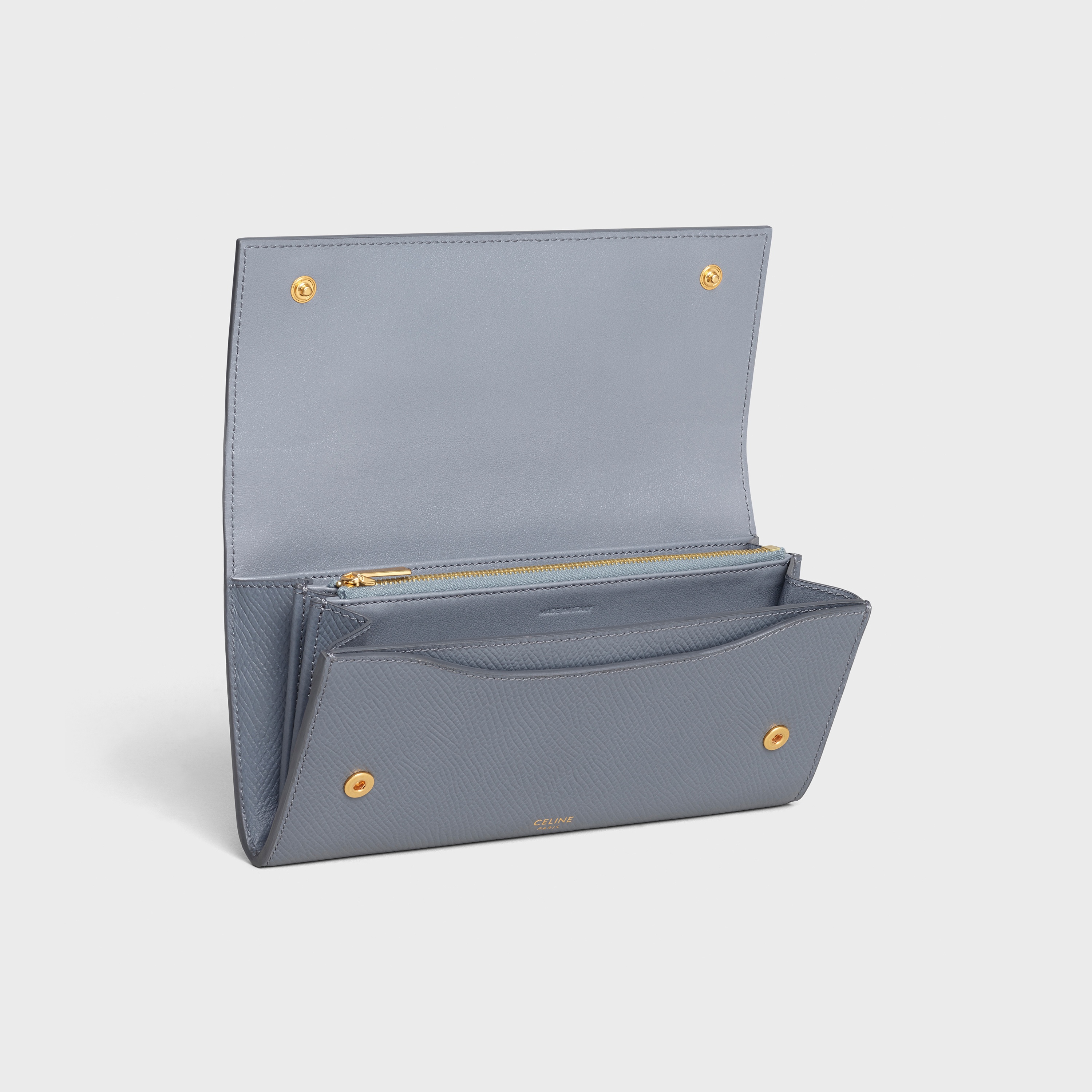 LARGE FLAP WALLET IN GRAINED CALFSKIN - 4