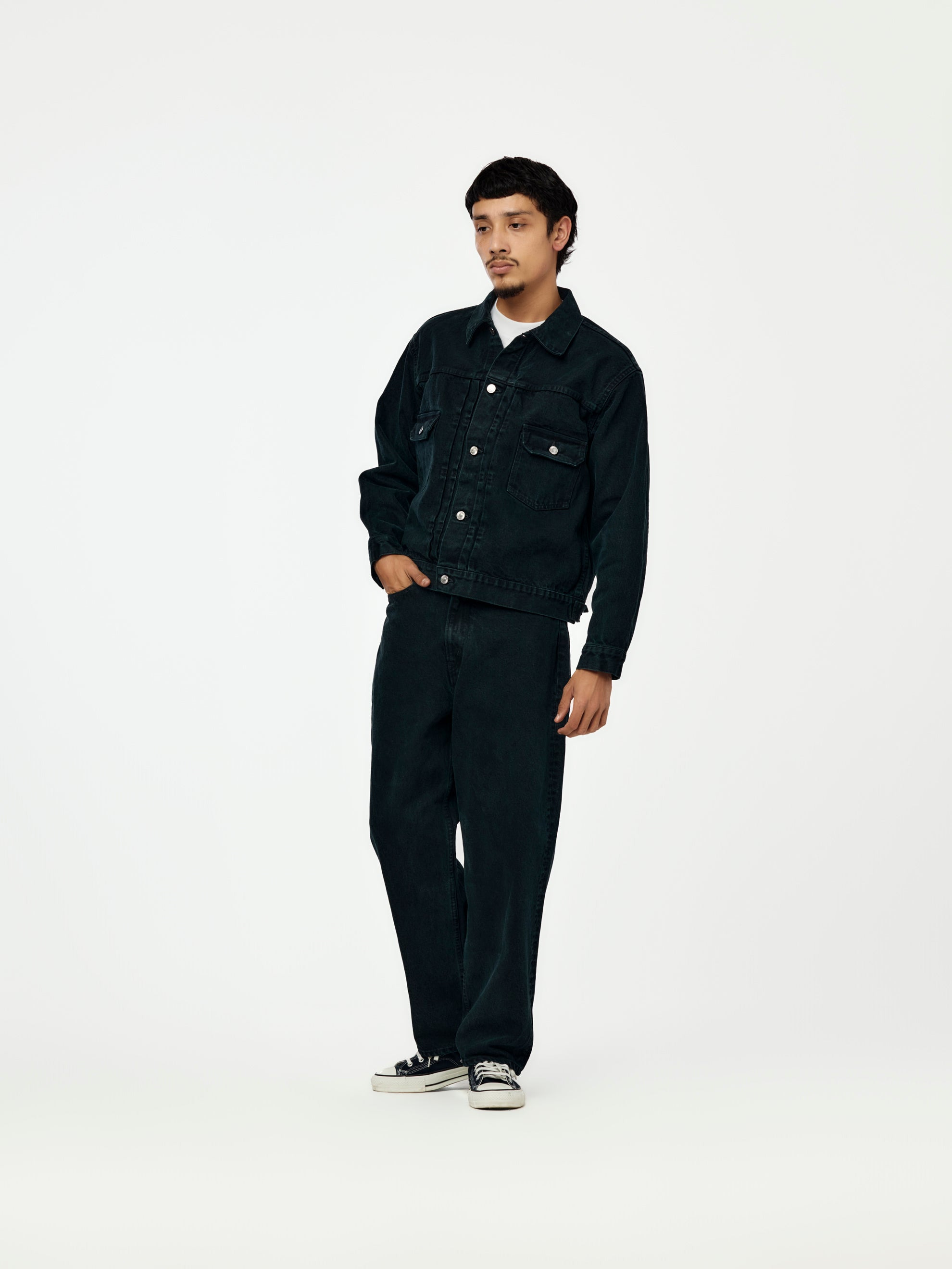 2ND TYPE BLACK DENIM JACKET (BLACK) - 4