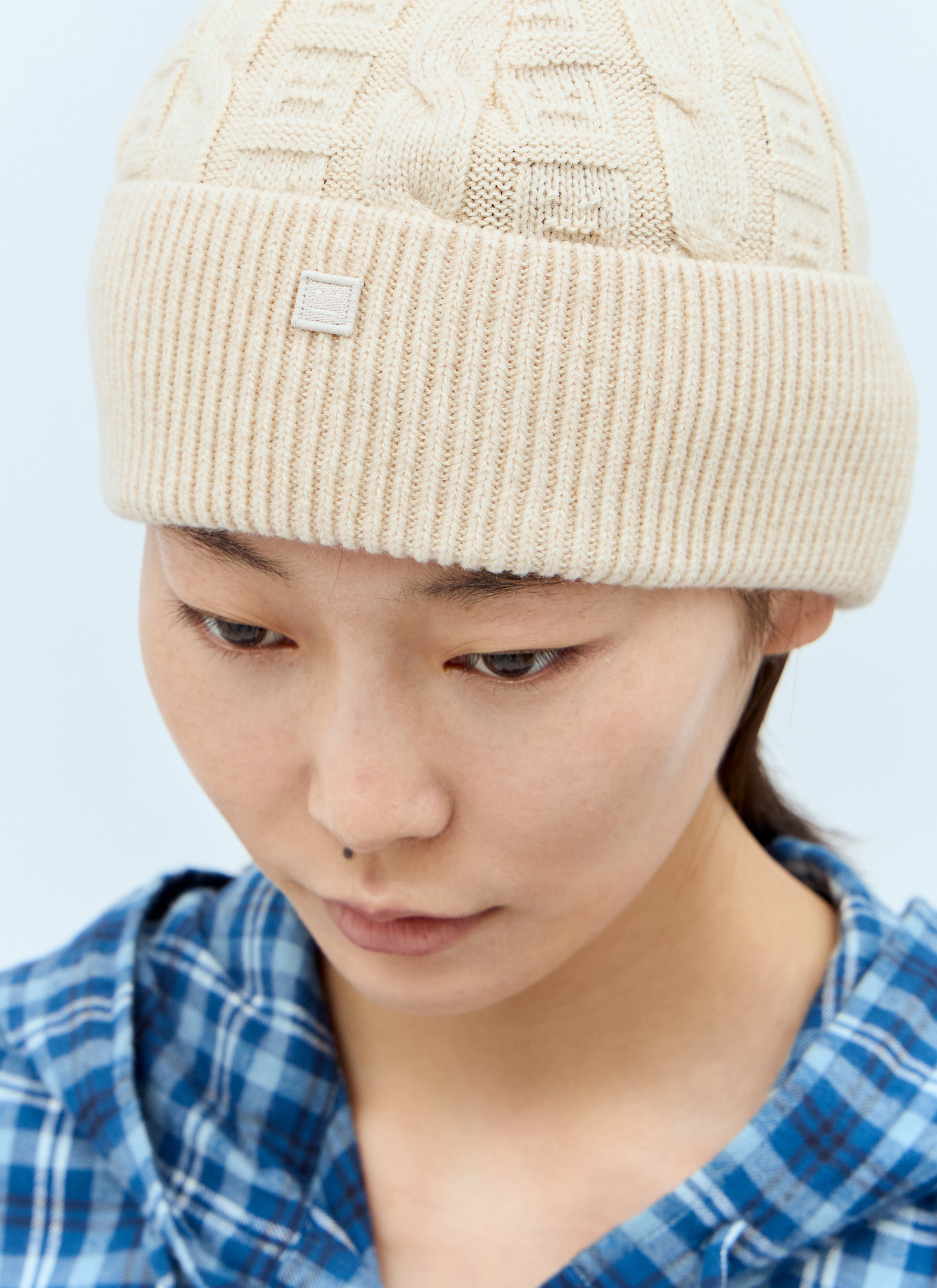 Cable Knit Beanie Hat - 5