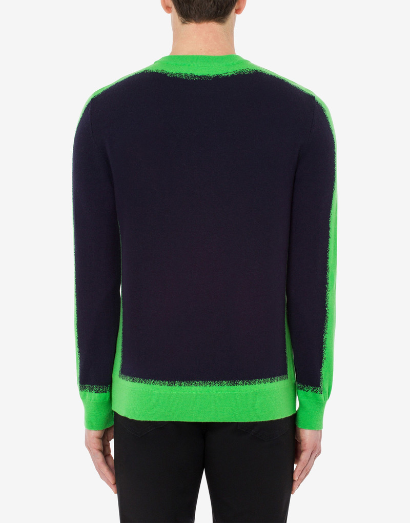 MOSCHINO PAINT WOOL AND CASHMERE PULLOVER 5