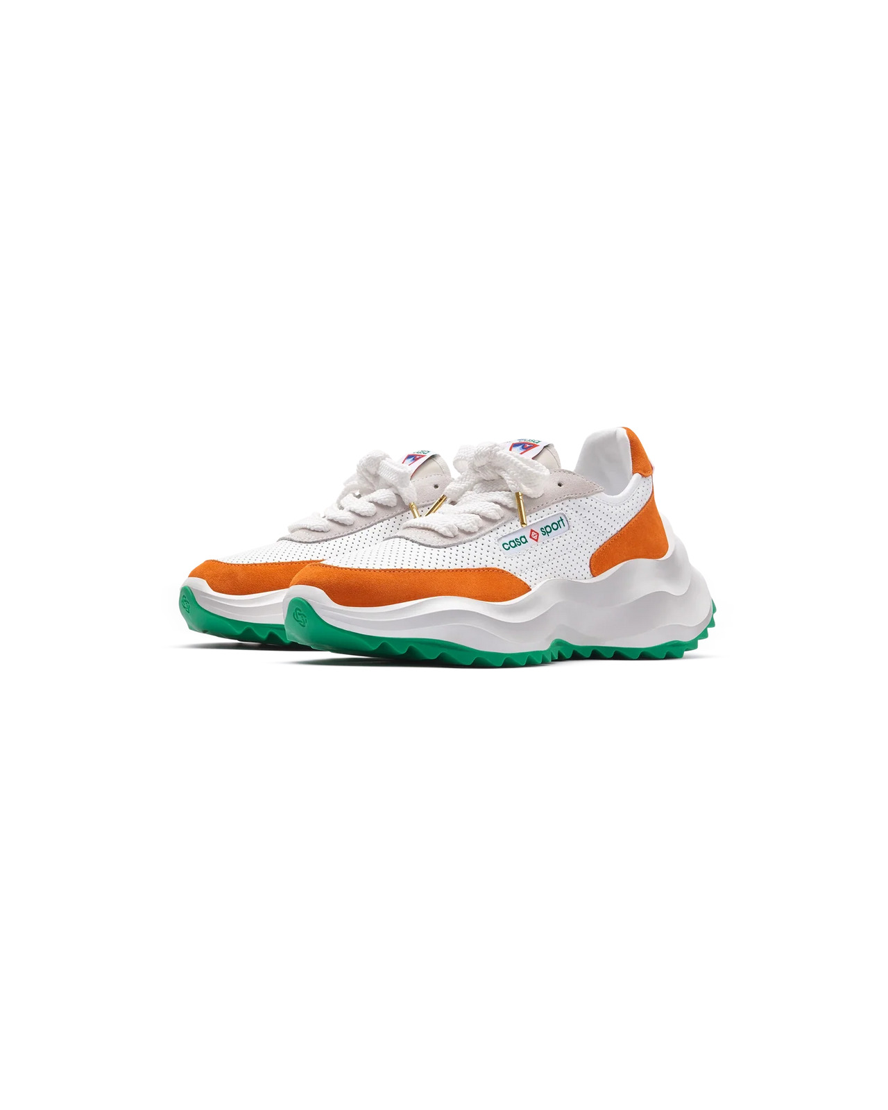 Mens Atlantis White & Clay Orange Sneaker - 4