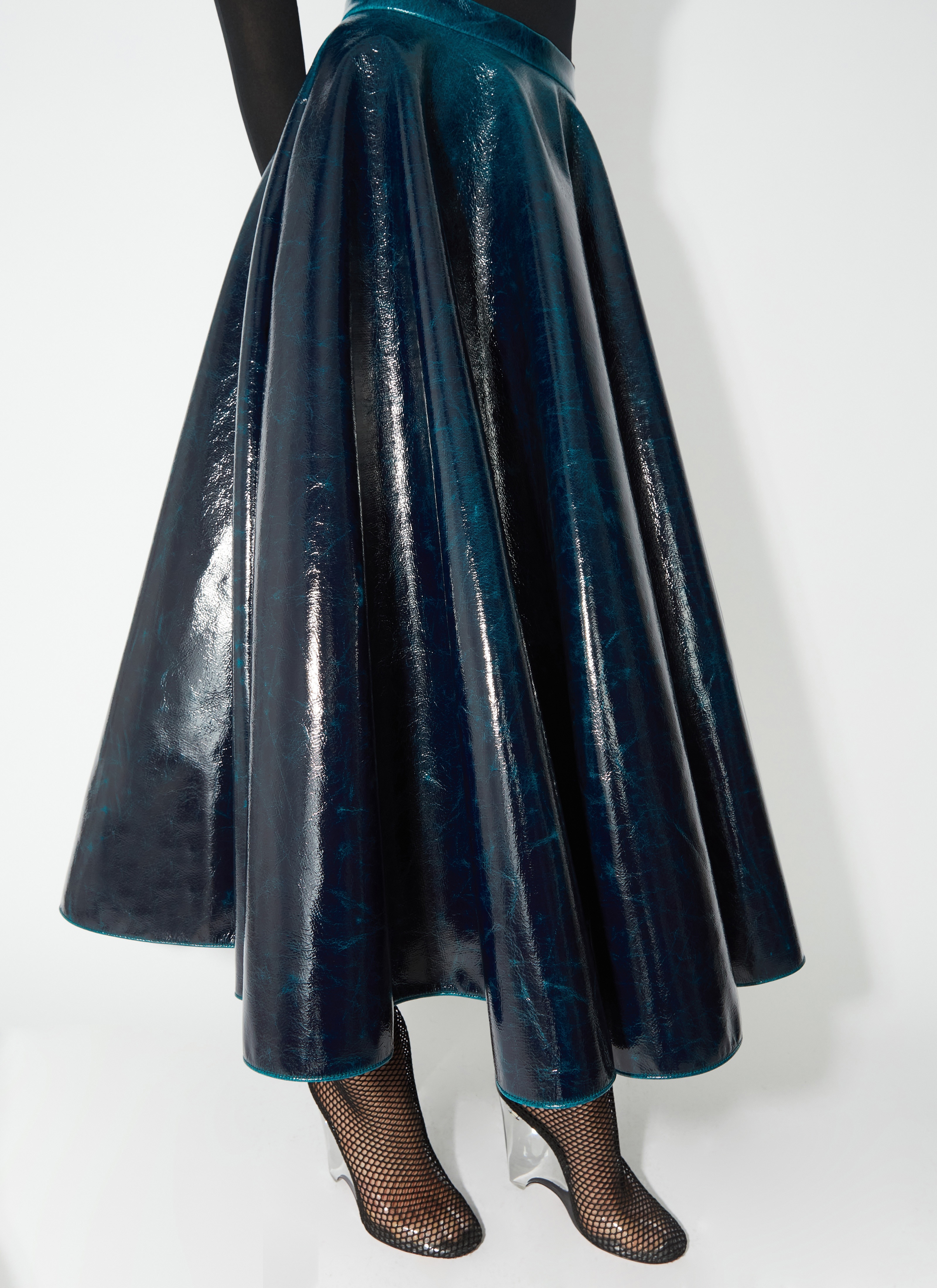 MIRROR WOOL MIDI SKIRT - 5