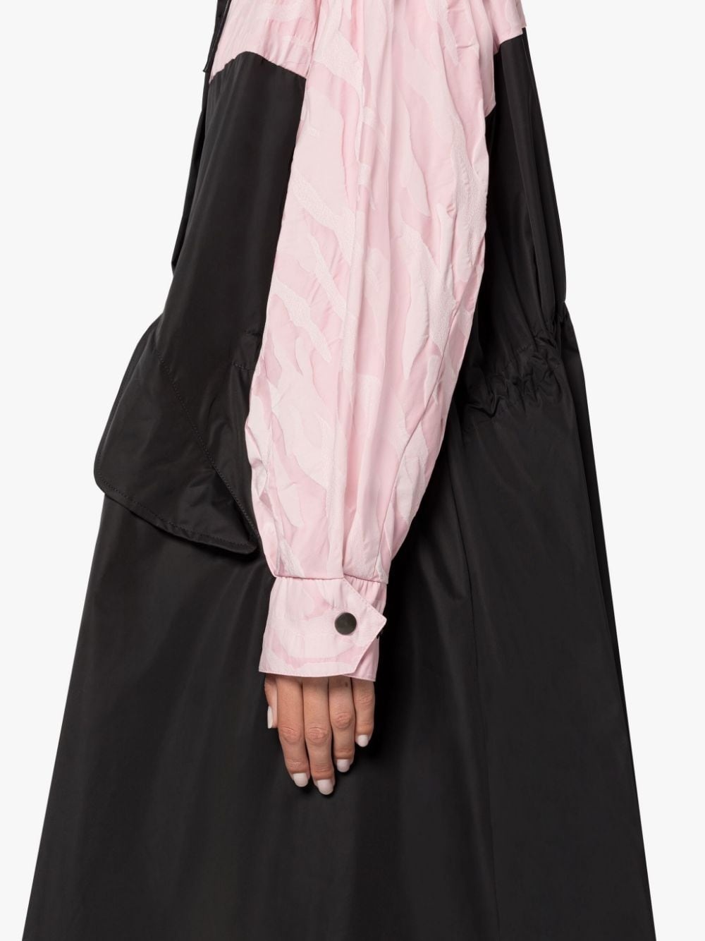WILLOW BLACK COTTON & NYLON OVERSIZED PARKA - 6