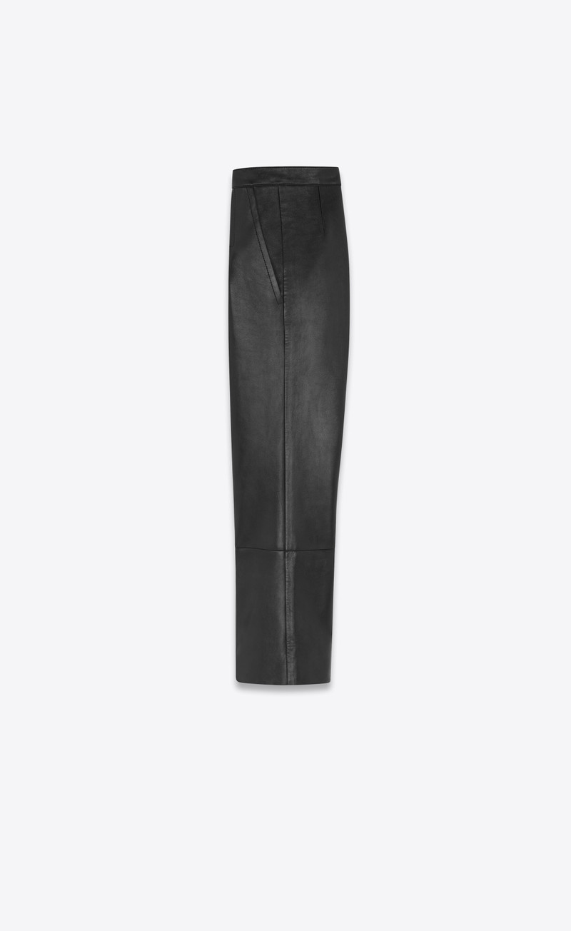 SAINT LAURENT pleated pants in lambskin outlook