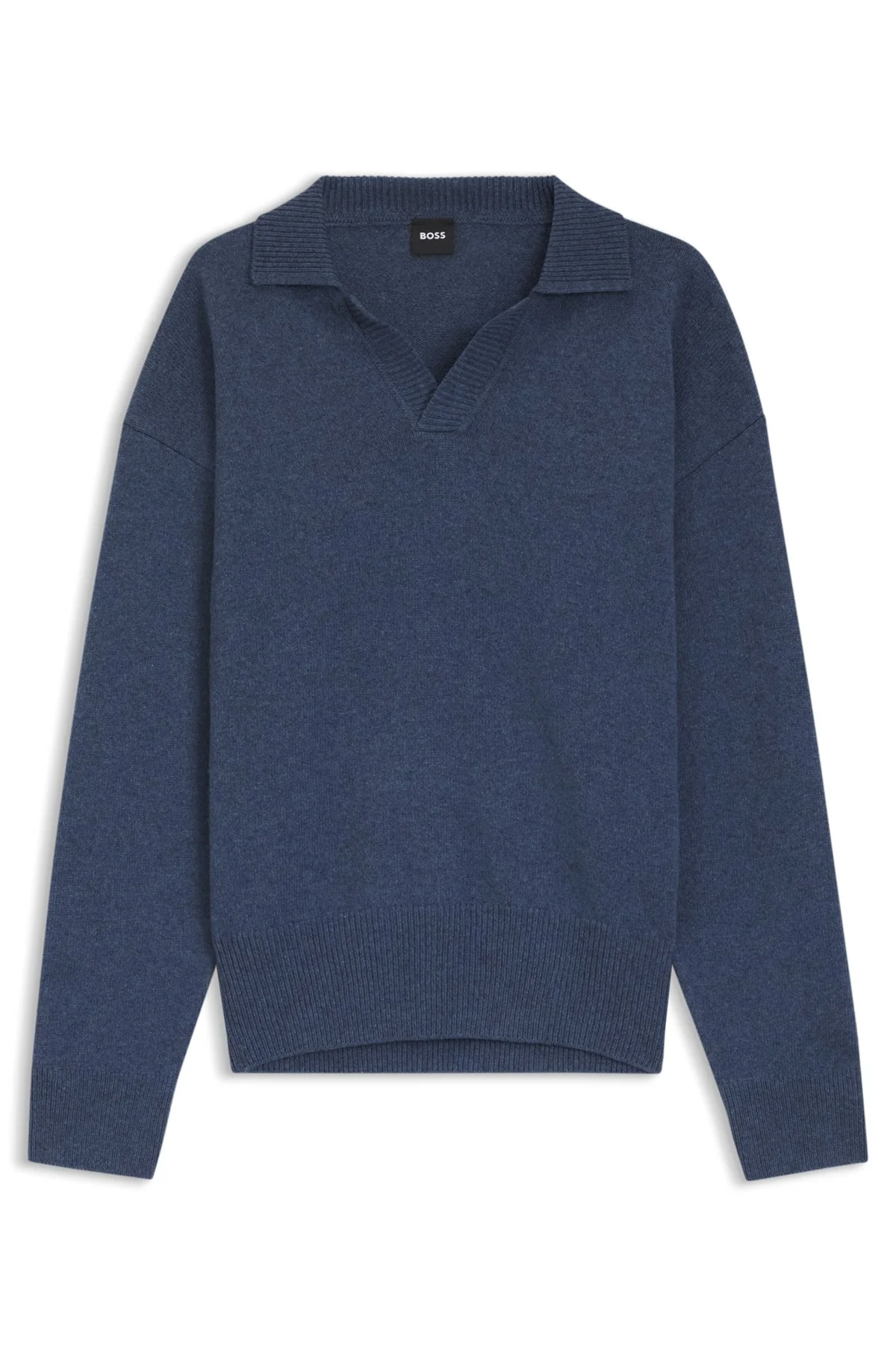 JOHNNY-COLLAR SWEATER IN VIRGIN WOOL - 1