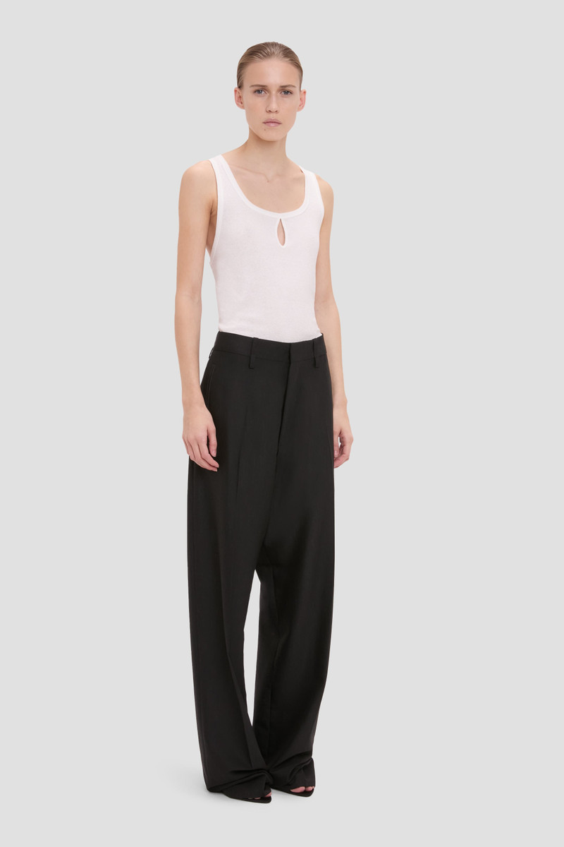 Curved Leg Trouser In Black 3