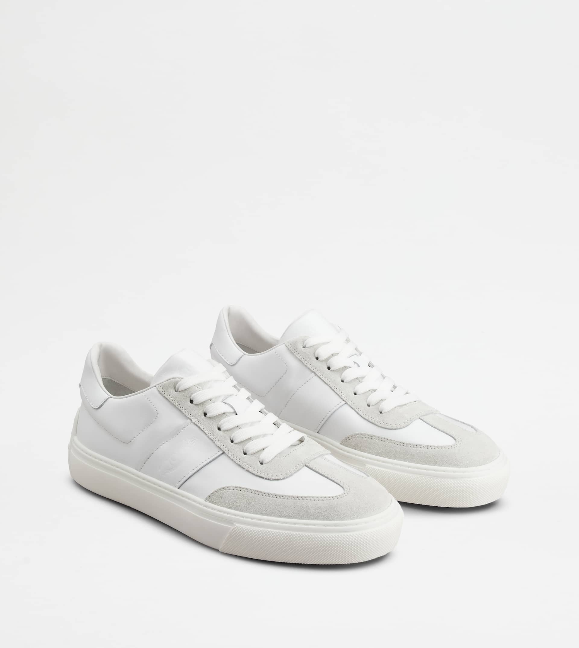 TOD'S SNEAKERS IN LEATHER - WHITE - 3