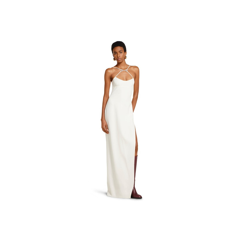 GUCCI Long silk dress with crystal Horsebit outlook