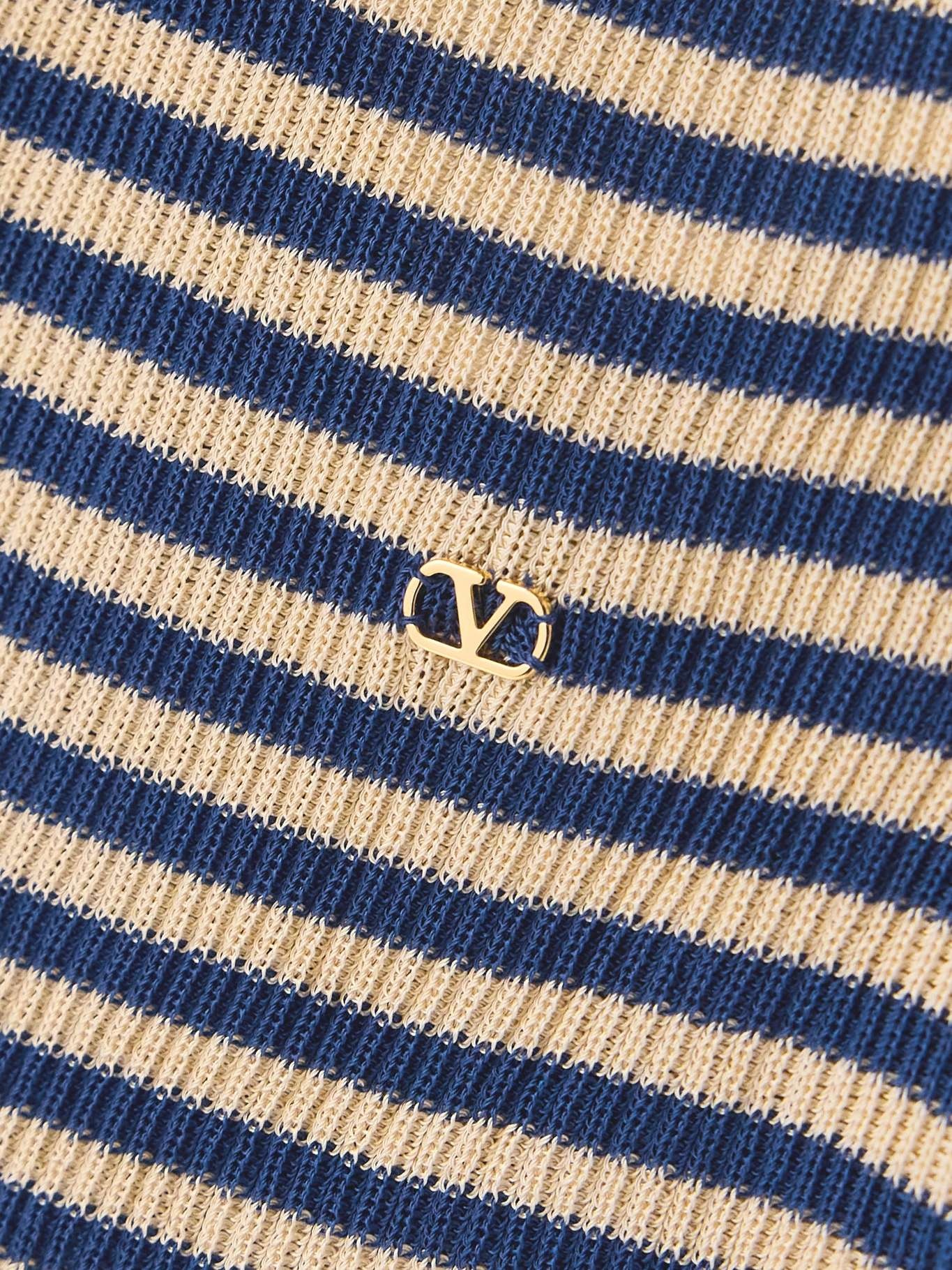 Striped silk sweater Blue - 5