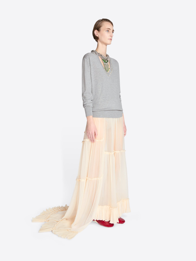 Dries Van Noten RUFFLED SILK SKIRT outlook