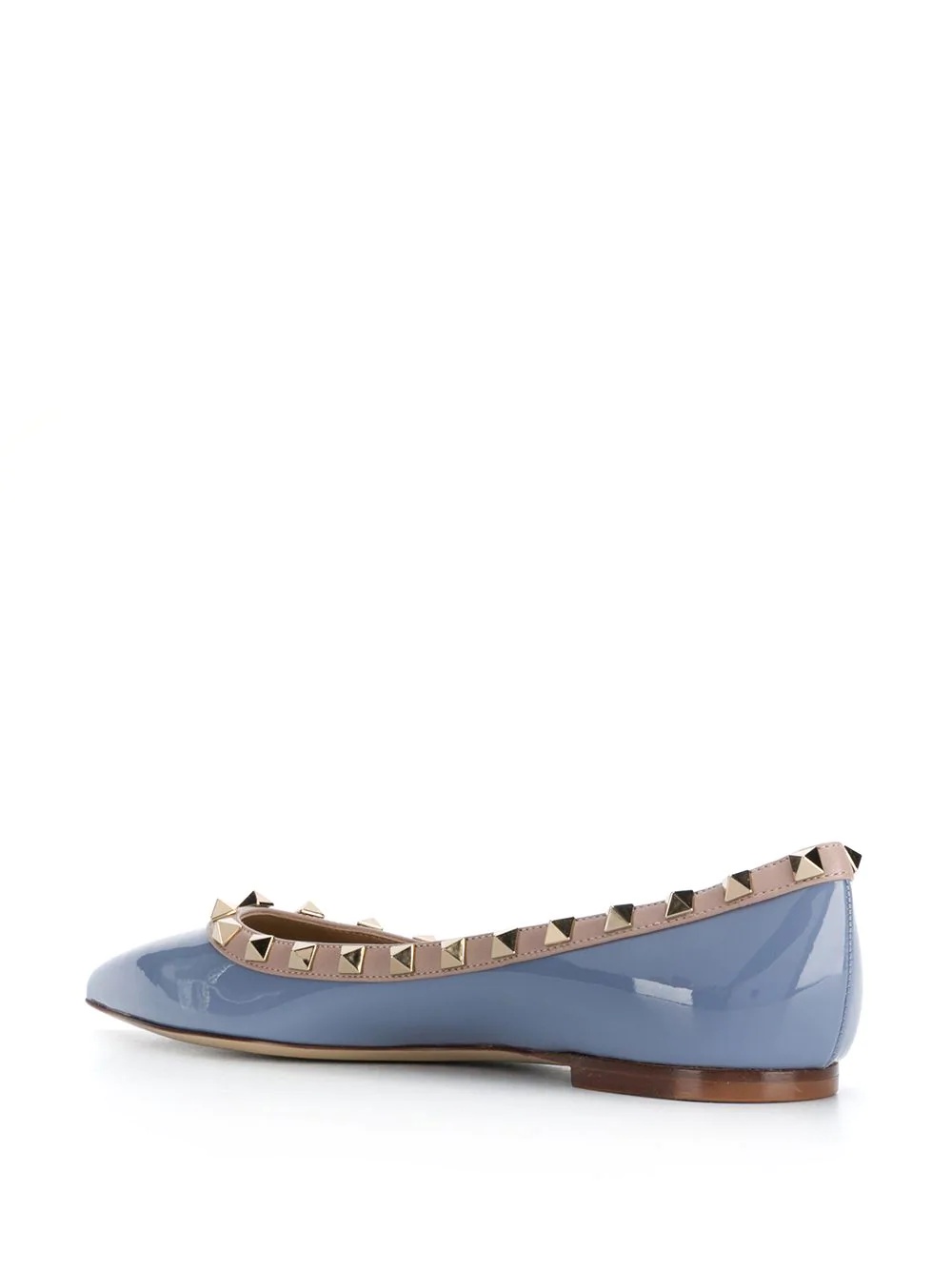 Rockstud-embellished ballerina shoes - 3