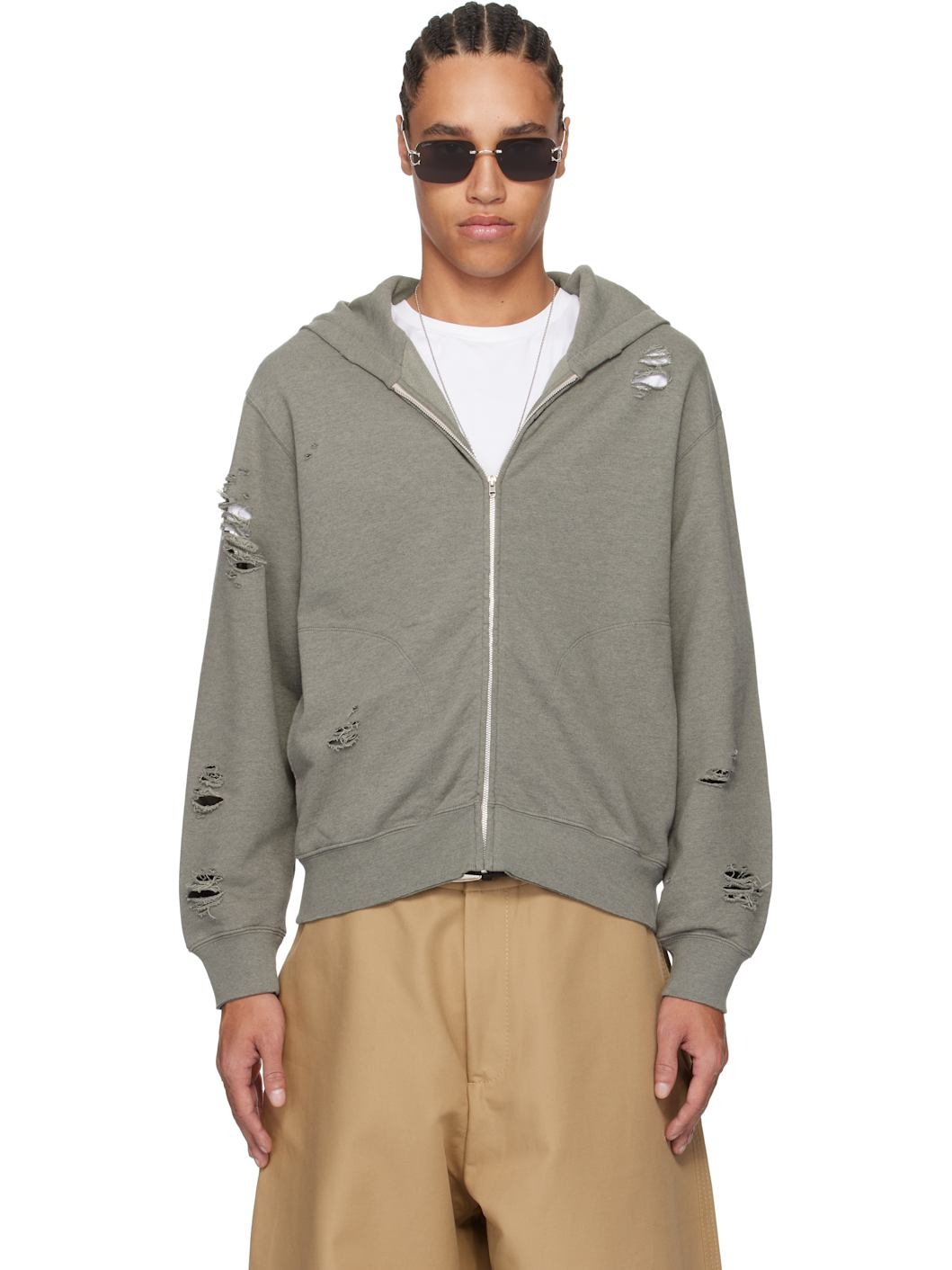 Green Zipper Hoodie - 1