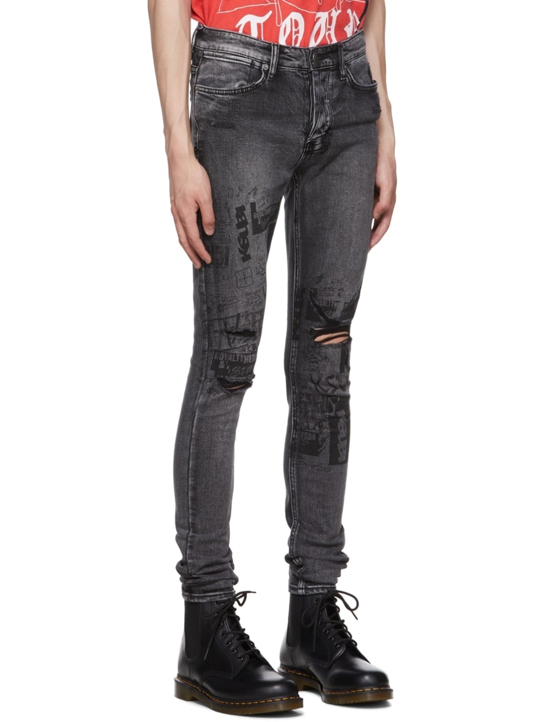 Black Van Winkle Mash Up Jeans - 2