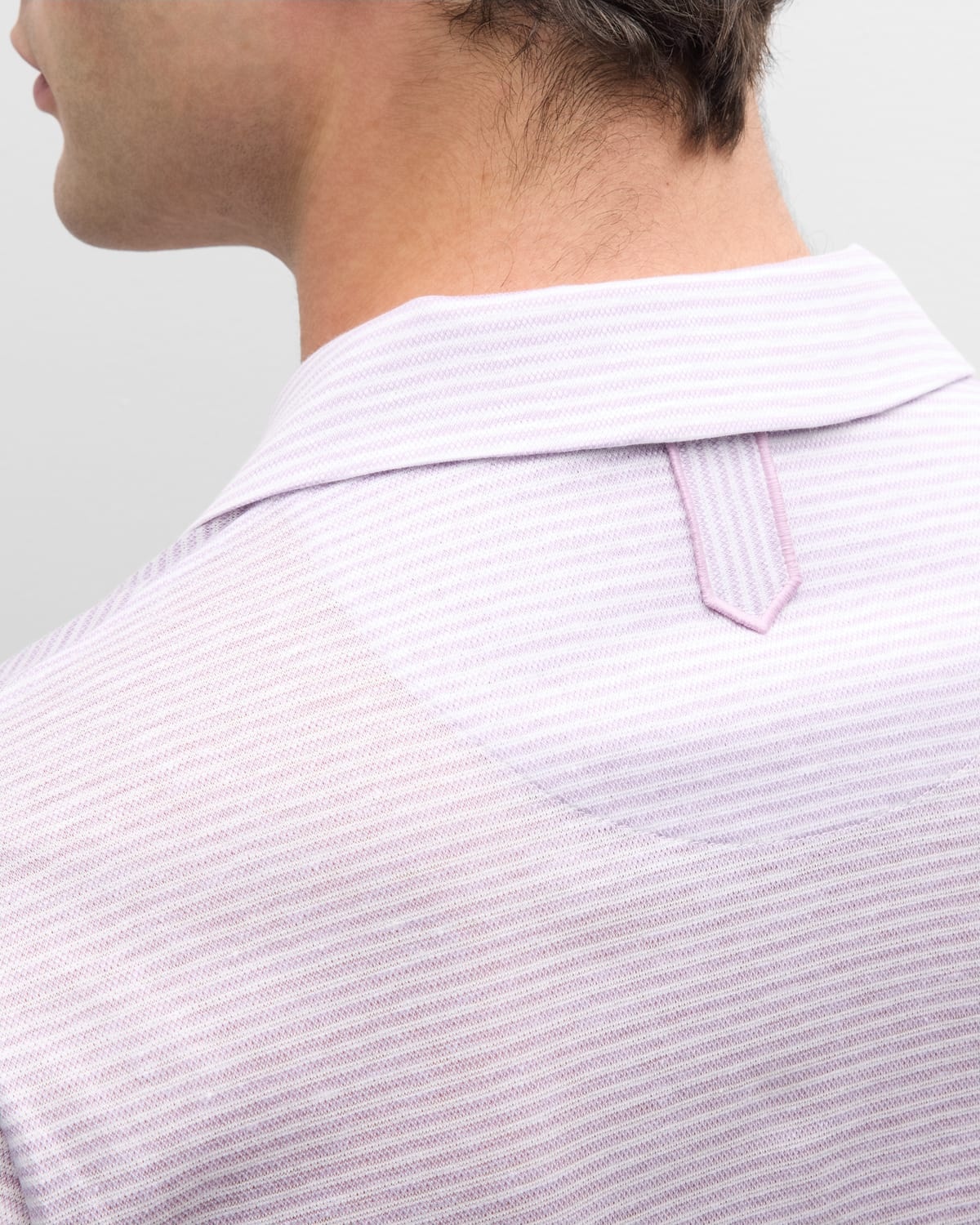 Men's Cotton-Linen Stripe Polo Shirt - 6