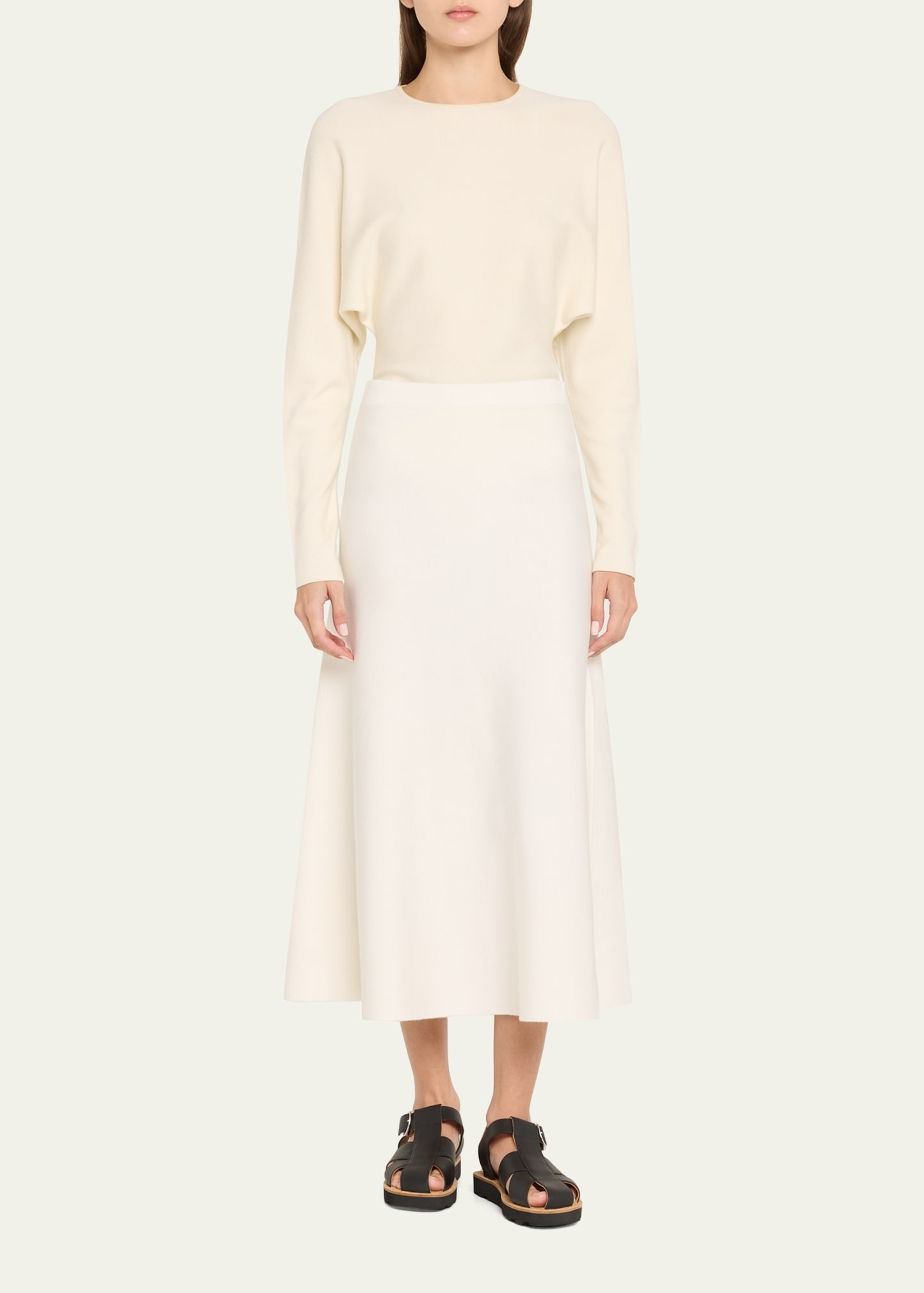 Freddie Midi Wool-Cashmere Skirt - 2