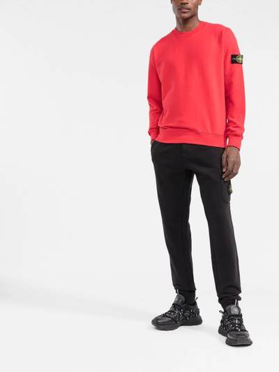 Stone Island Compass-patch cotton sweatshirt outlook