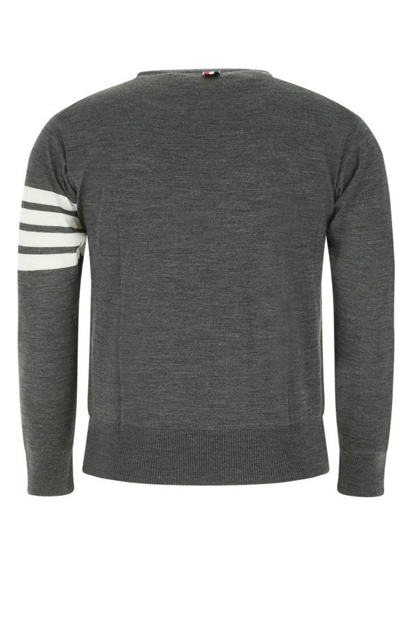 Melange grey wool sweater - 2