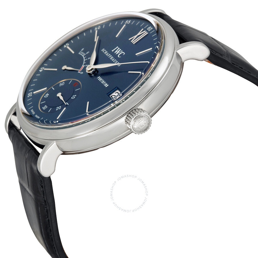 IWC Portofino Blue Dial Hand Wound Eight Days Men's Watch IW510106 - 2