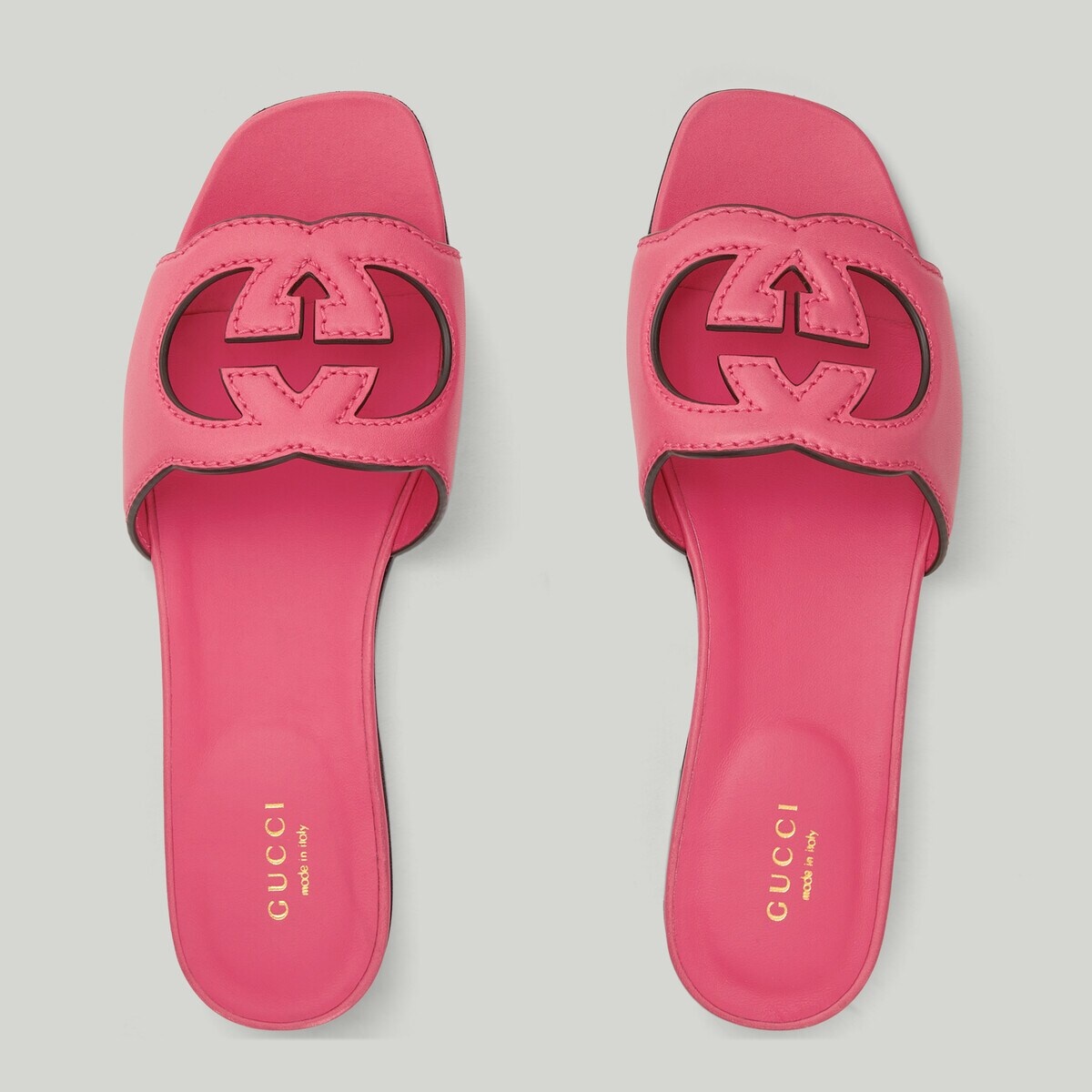 Women's Interlocking G cut-out slide sandal - 4