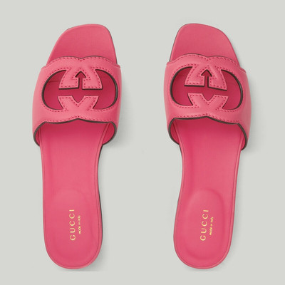 GUCCI Women's Interlocking G cut-out slide sandal outlook