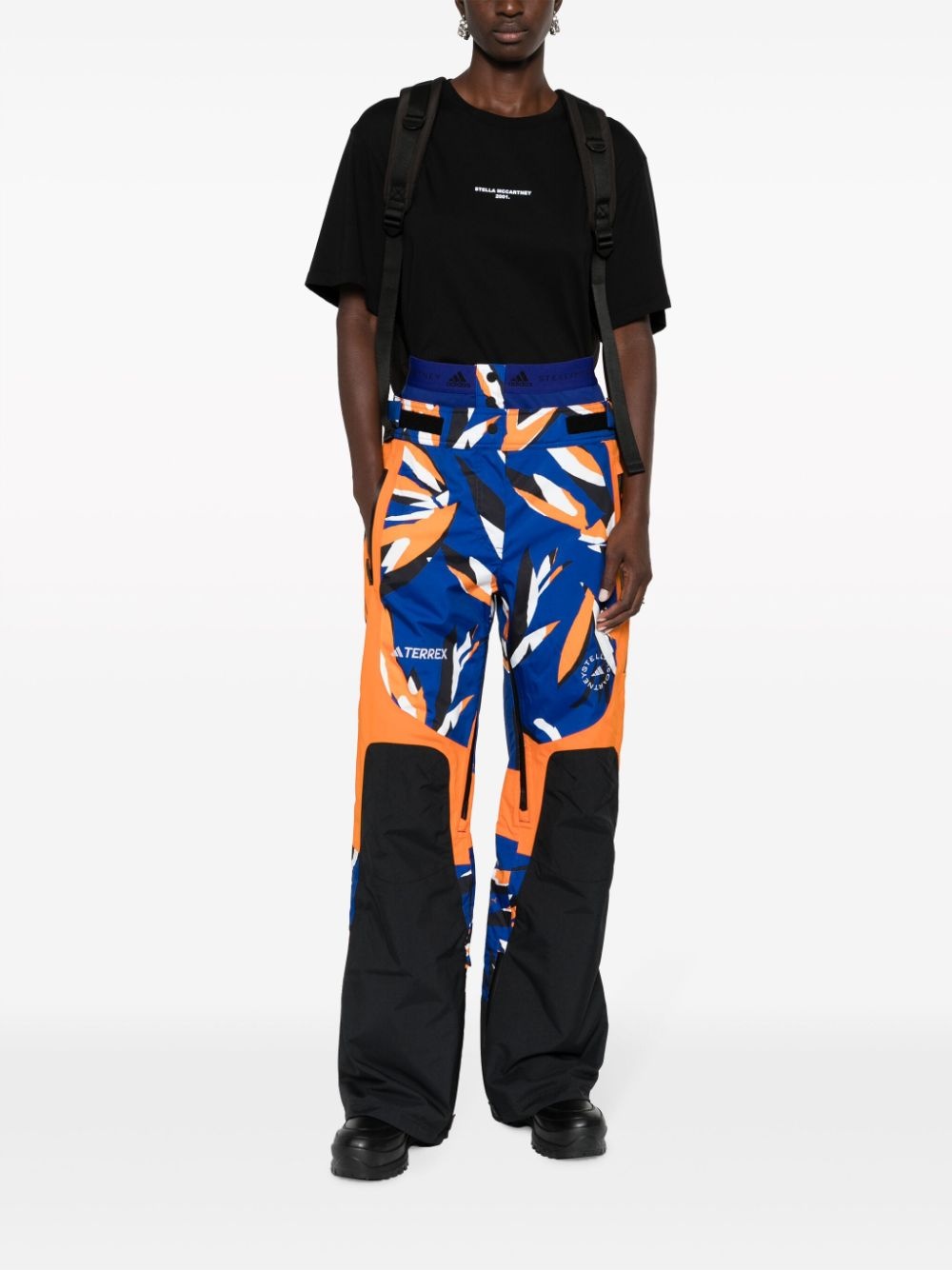 abstract-print panelled track pants - 2