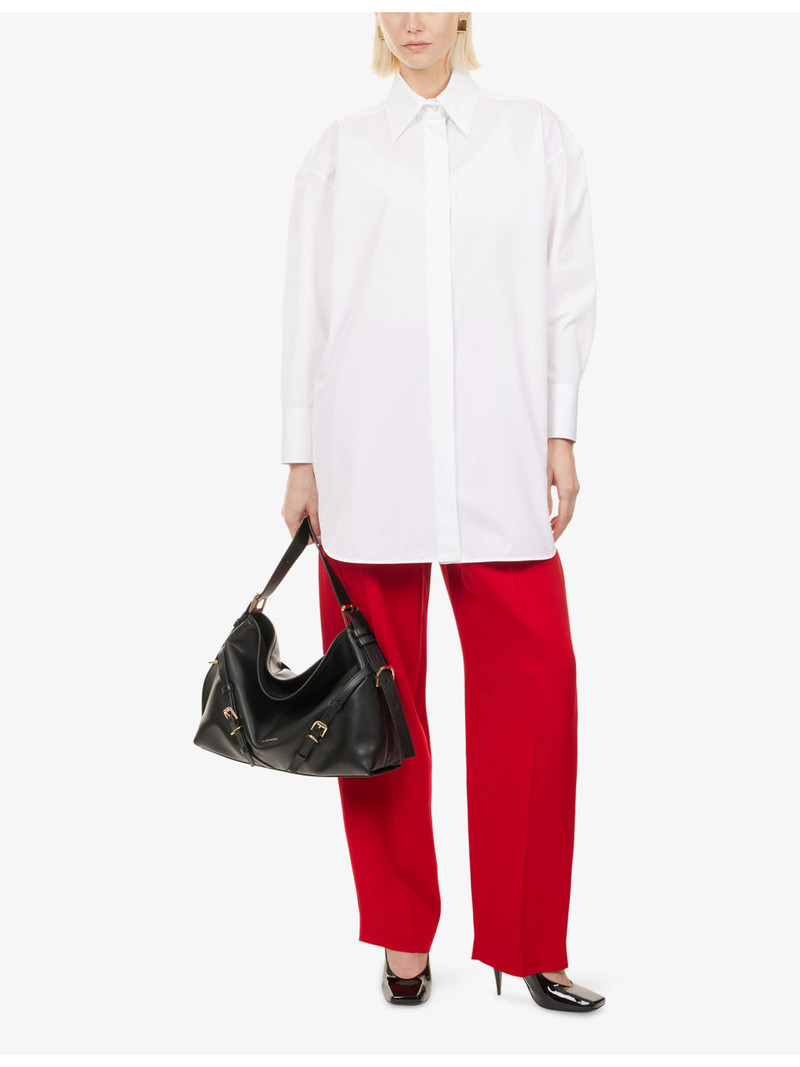 Givenchy Asymmetric-Length Backless Cotton Shirt outlook