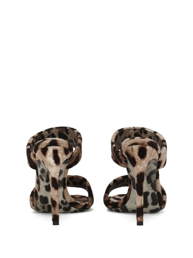 KIM DOLCE&GABBANA leopard-print slip-on sandals - 3