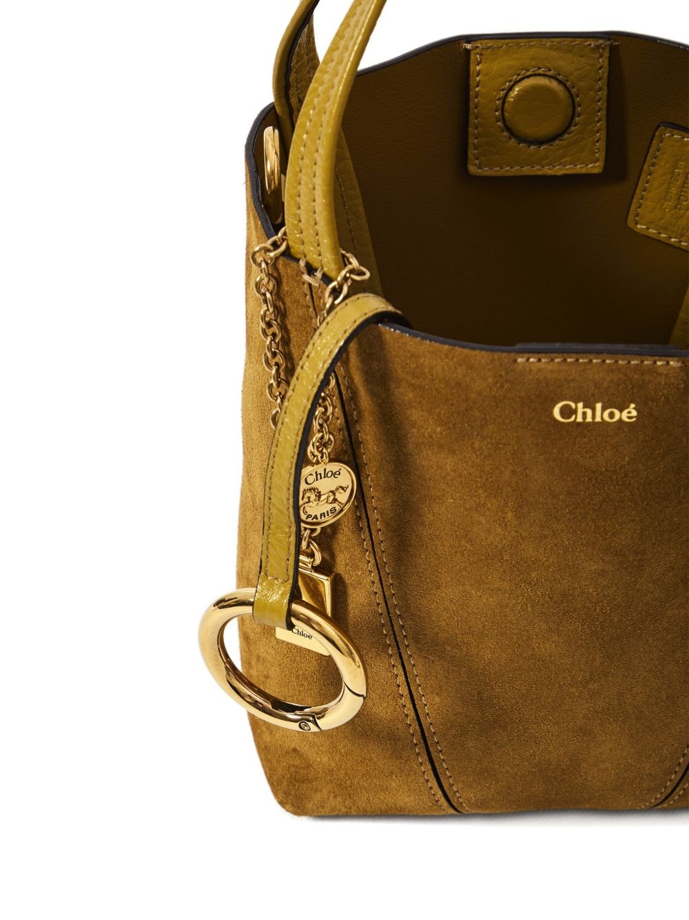 small Spin suede leather tote bag - 4
