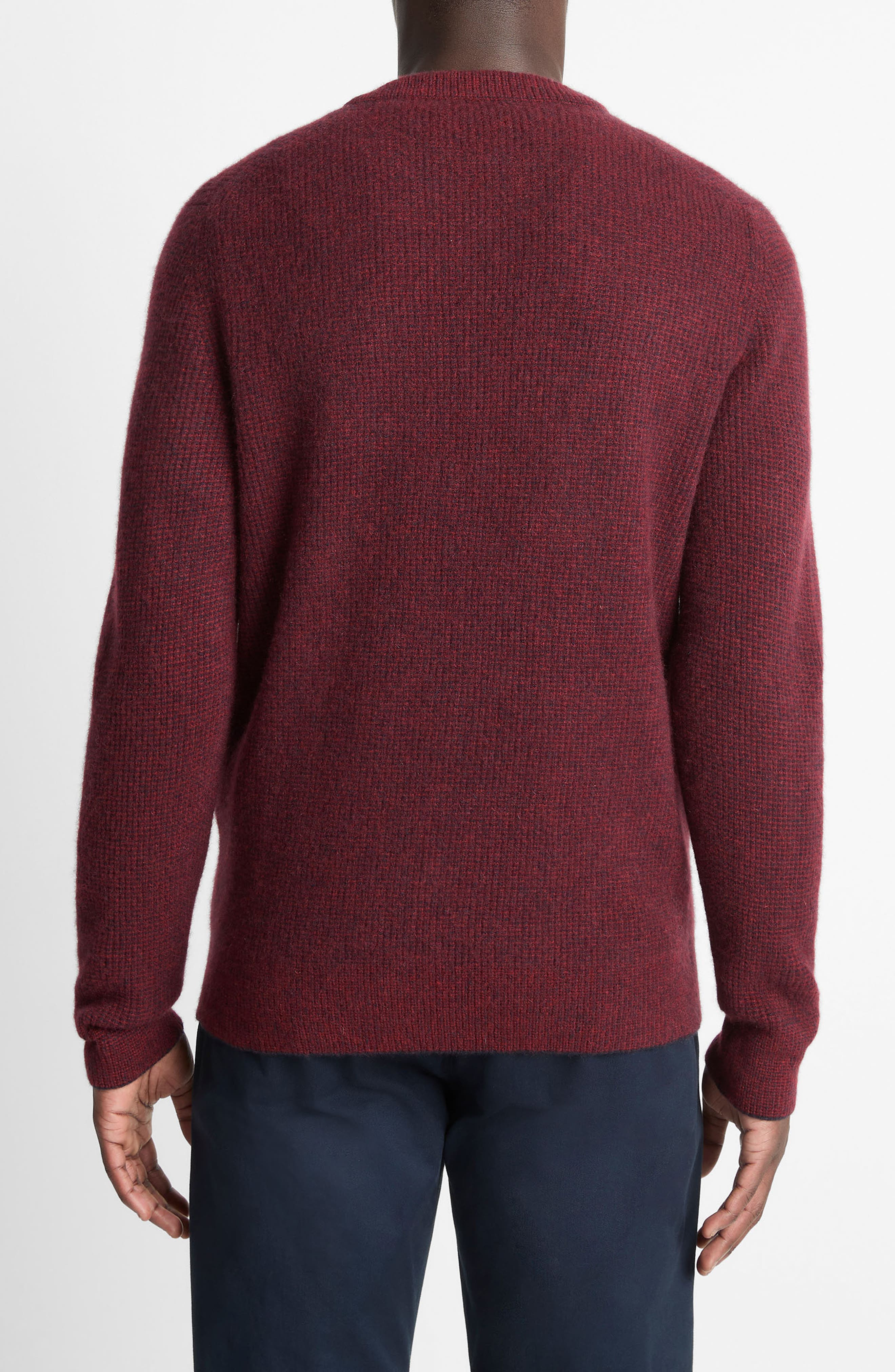 Vince Boiled Cashmere Crewneck Sweater in Coastal/Winter Berry at Nordstrom - 2