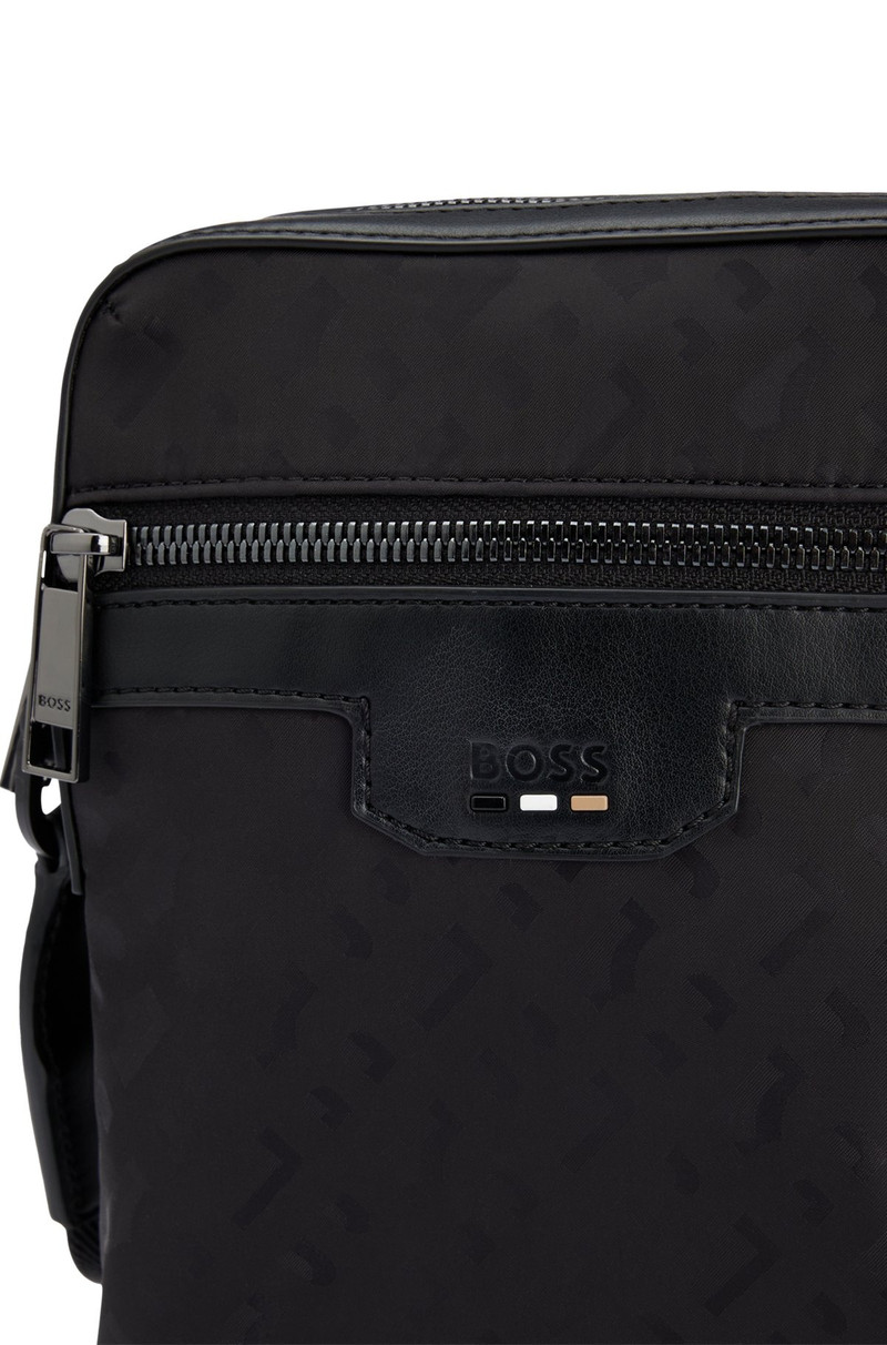 MONOGRAM-JACQUARD REPORTER BAG WITH LOGO DETAIL 7