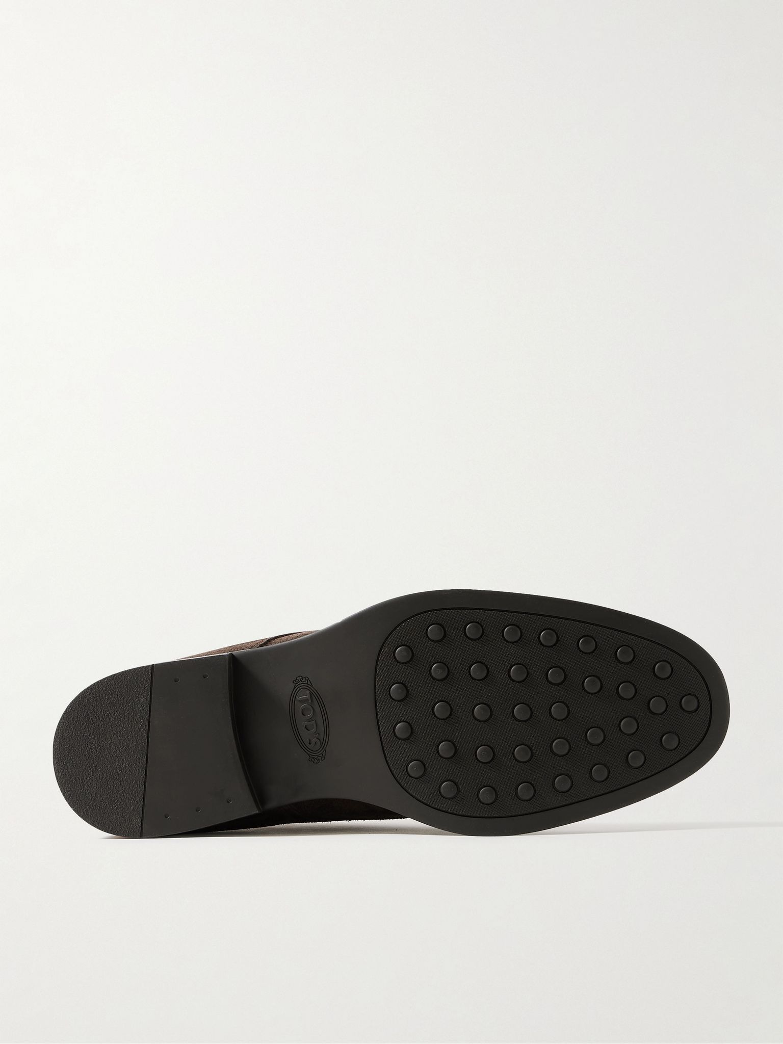 Logo-Debossed Suede Desert Boots Dark brown - 3