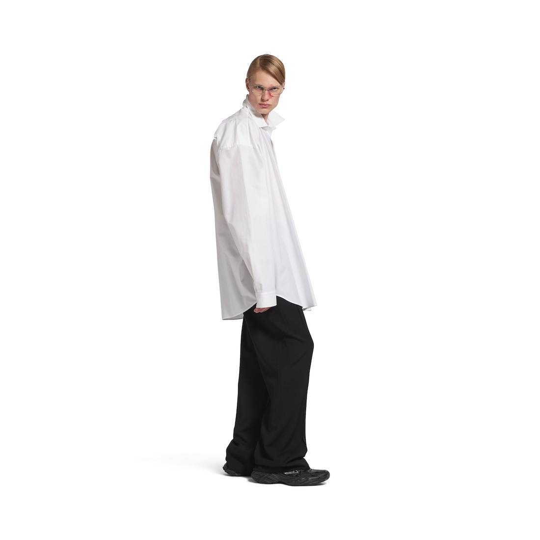 Men's Cocoon Shirt in White - 3