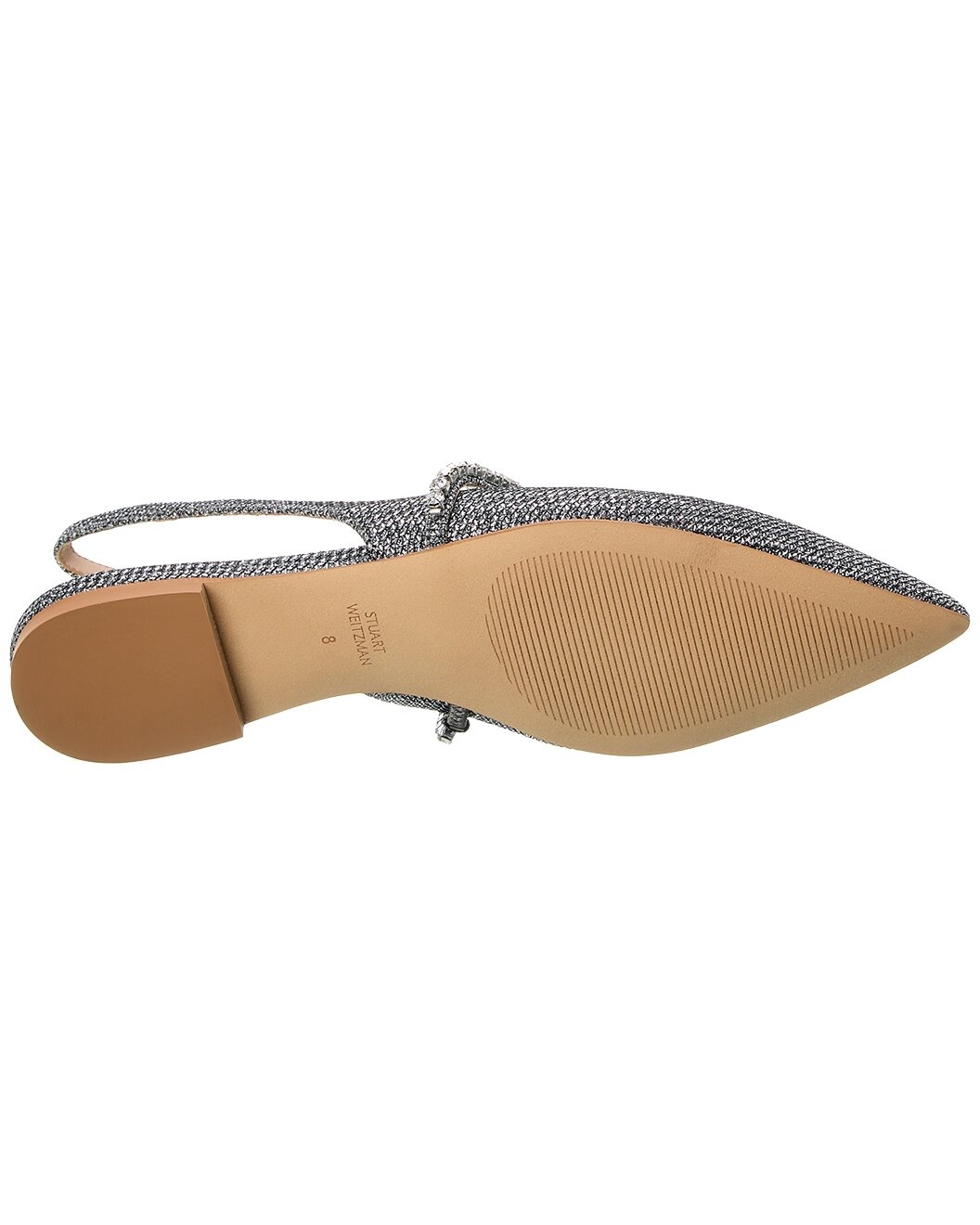 Stuart Weitzman Crystalline Mesh Slingback Flat - 4