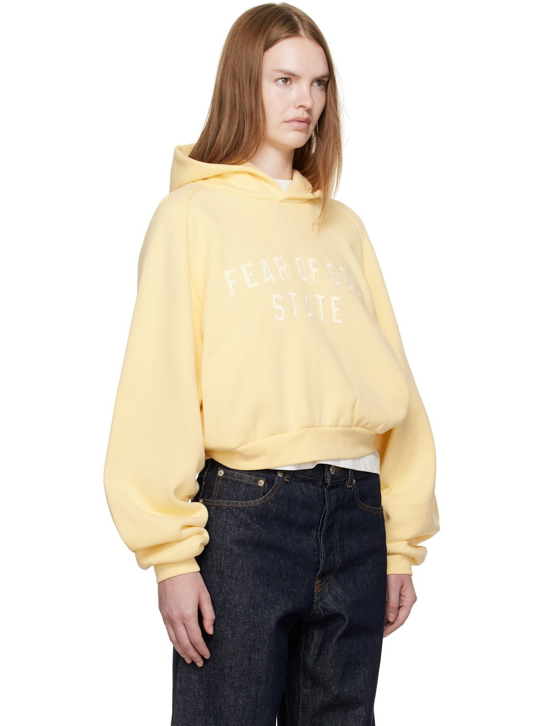 Yellow Fleece Raglan Hoodie - 2