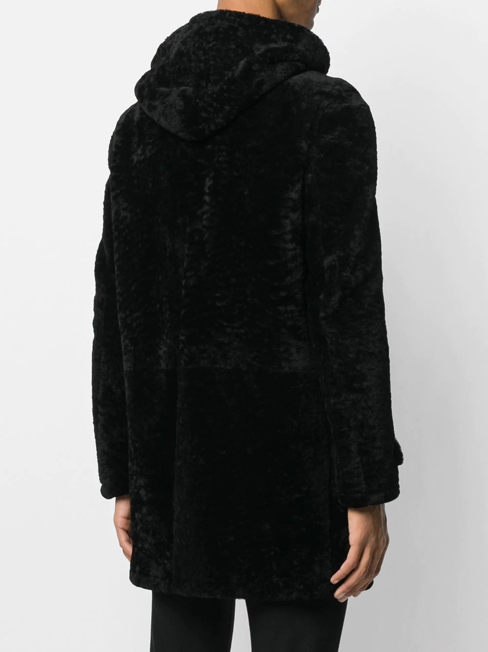 shearling duffle coat - 4