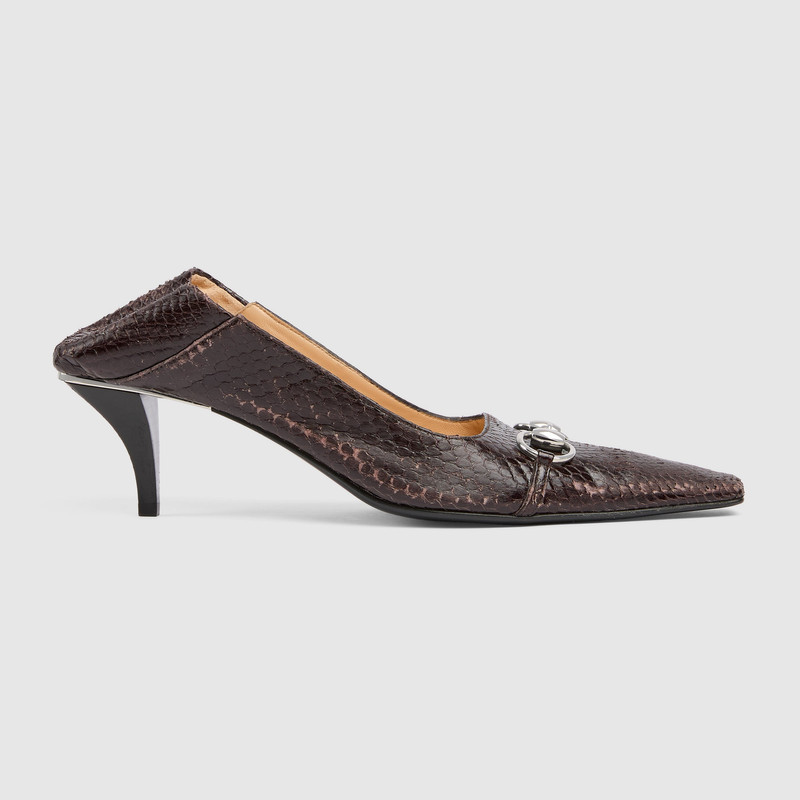 Women's Vittoria python pump 6