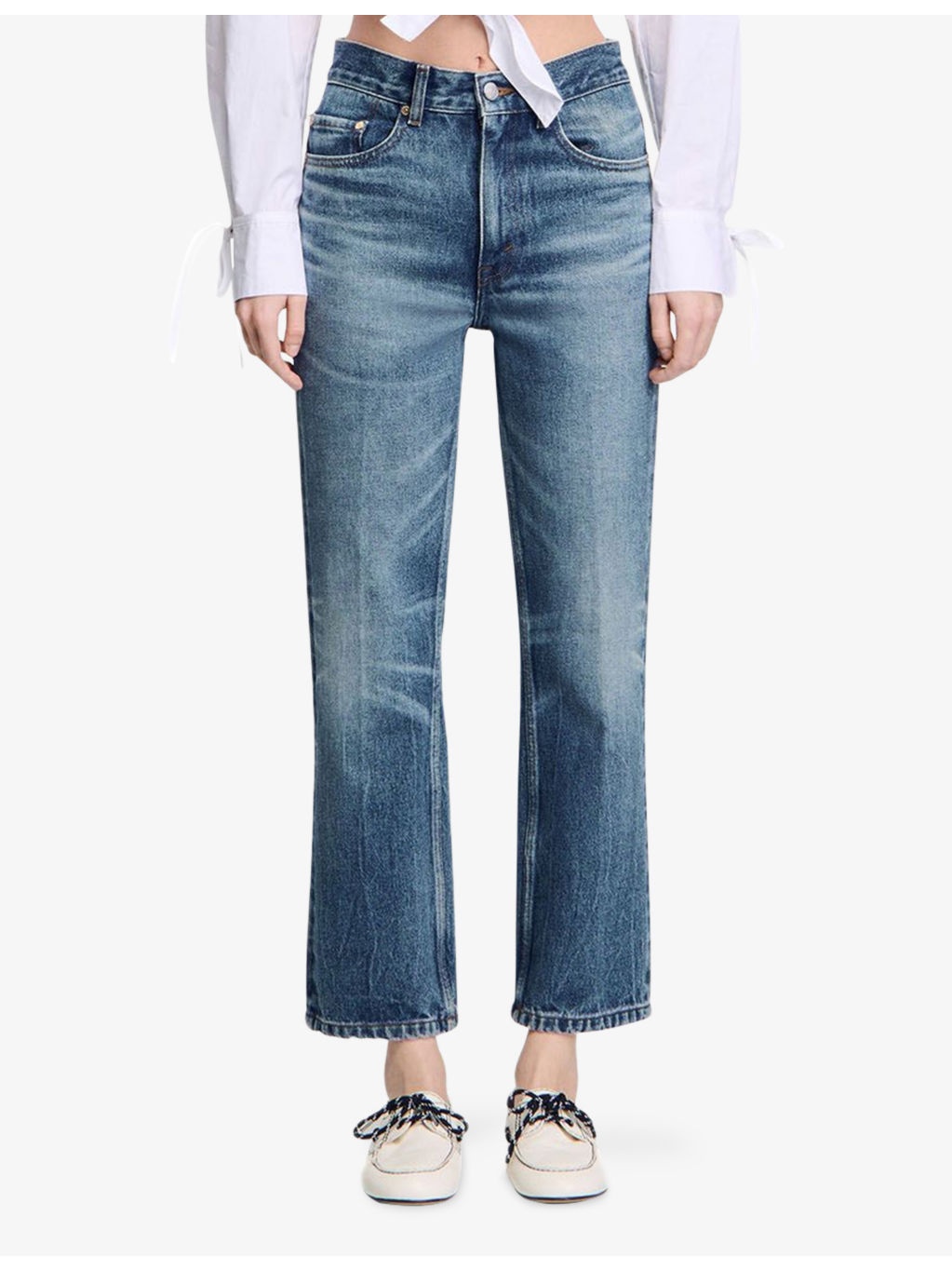 Faded Straight-Leg Denim Jeans - 3