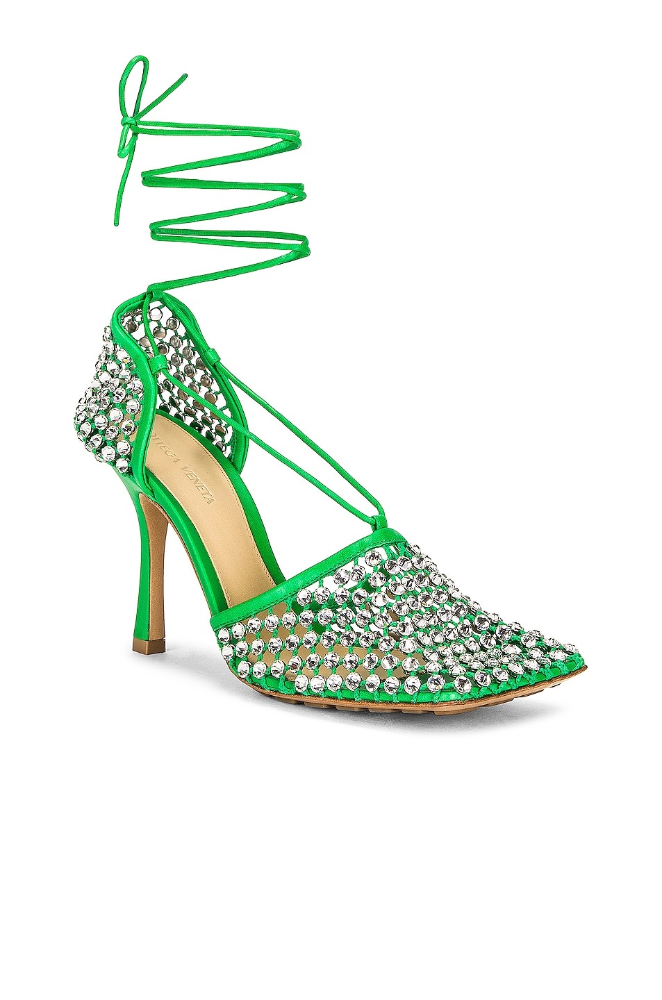 Sparkle Stretch Lace-Up Sandals - 2