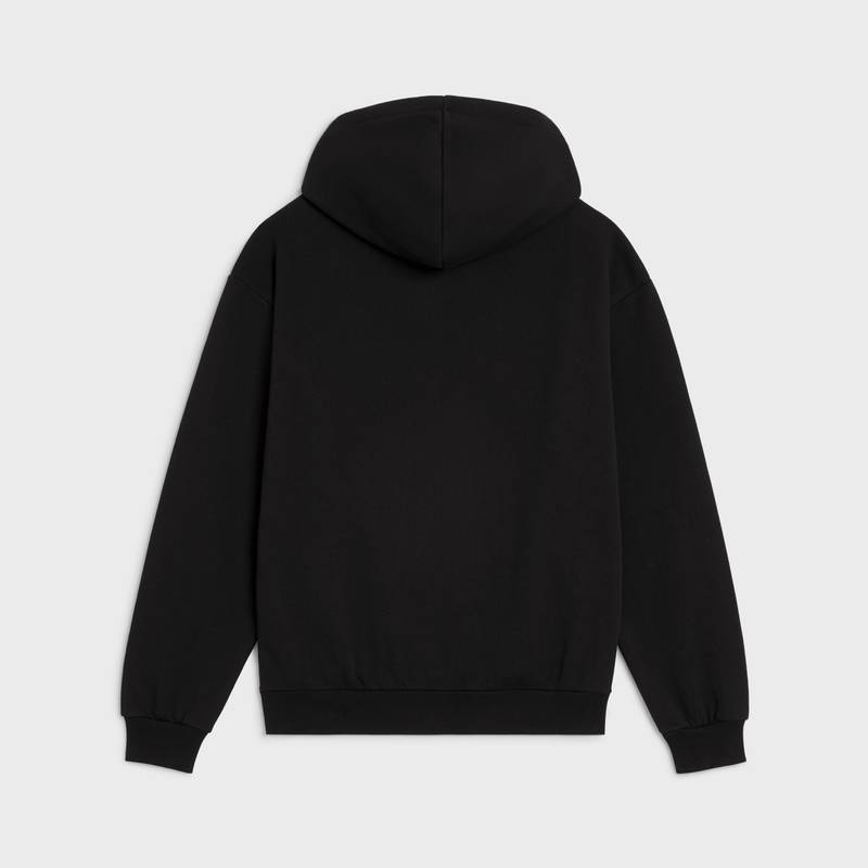 CELINE CELINE VINYL HOODIE IN COTTON FLEECE outlook
