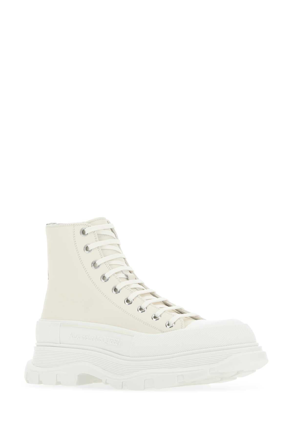 Alexander Mcqueen Men Sand Leather Tread Slick Sneakers - 2