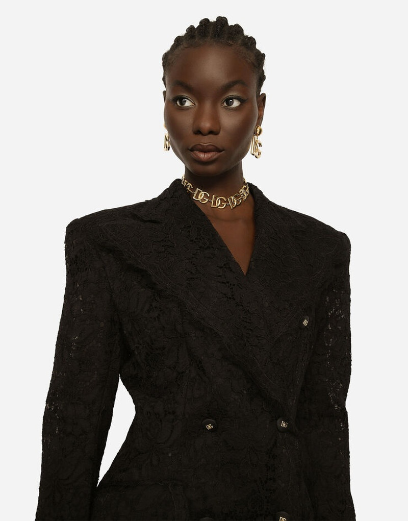 Dolce & Gabbana Double-breasted cordonetto lace jacket outlook