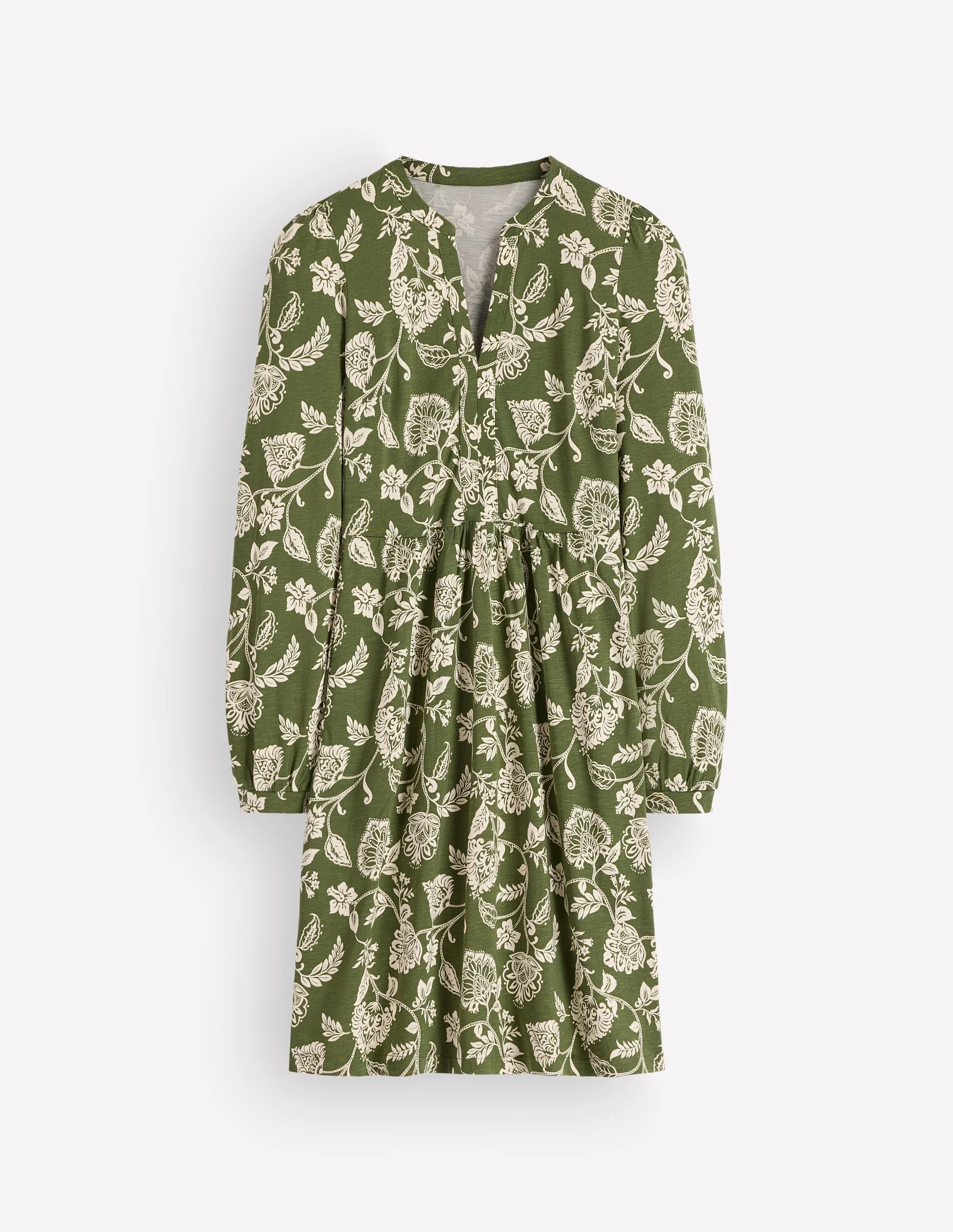 Naomi Relaxed Jersey Dress-Forest Green, Planted Meadows - 1