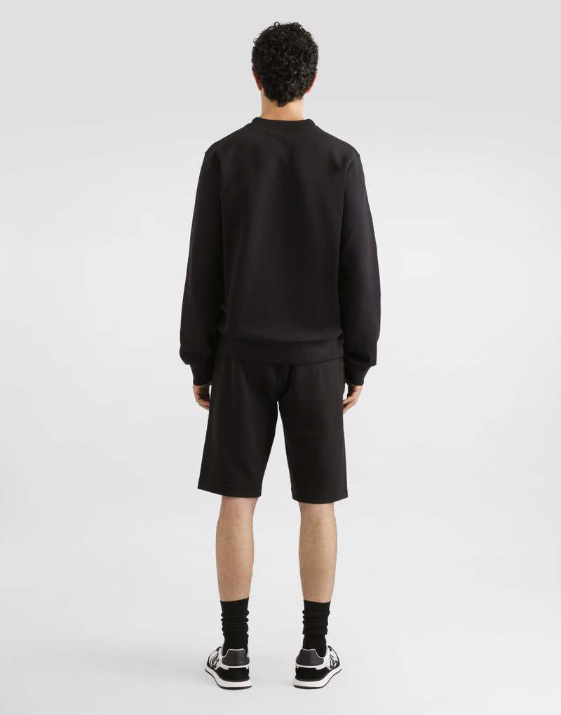 Jersey jogging shorts with embroidery 3
