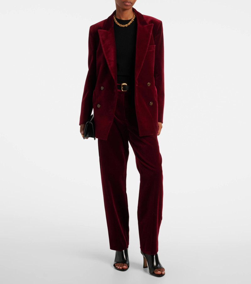 BLAZÉ MILANO Everynight double-breasted cotton velvet blazer outlook