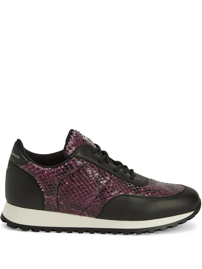 Jimi snakeskin leather sneakers 1