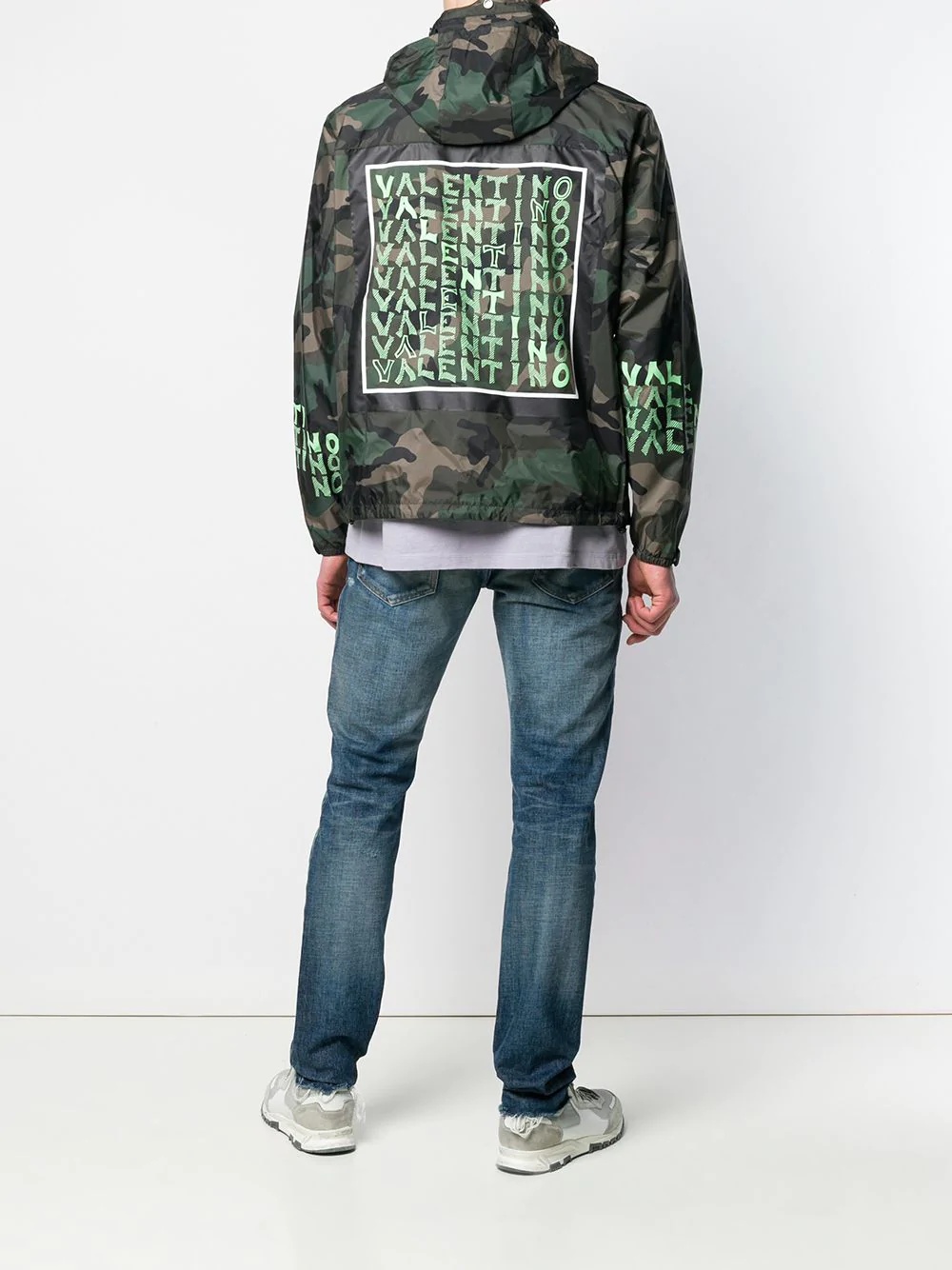 camouflage logo print jacket - 2