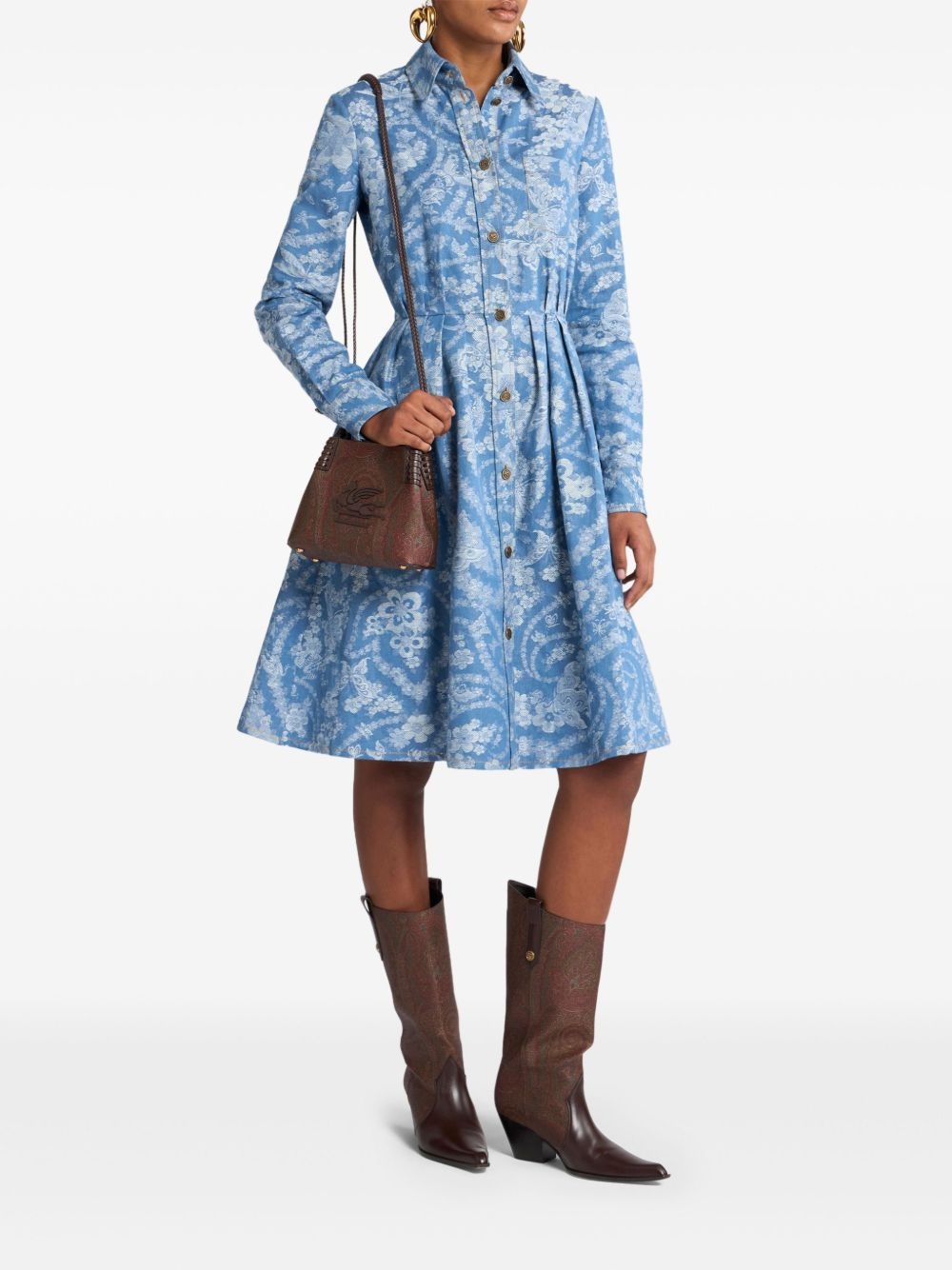 denim shirt dress - 2